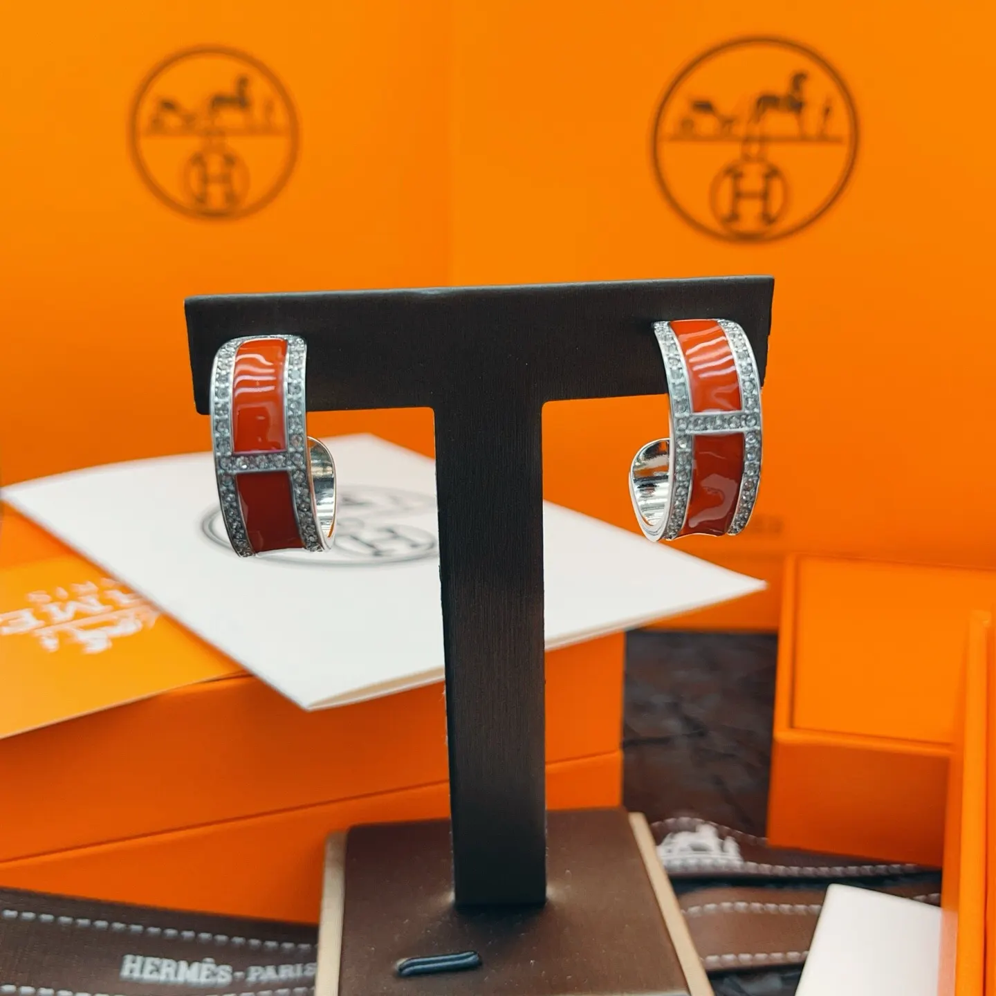Hermès Silver Accessories Fine Earrings