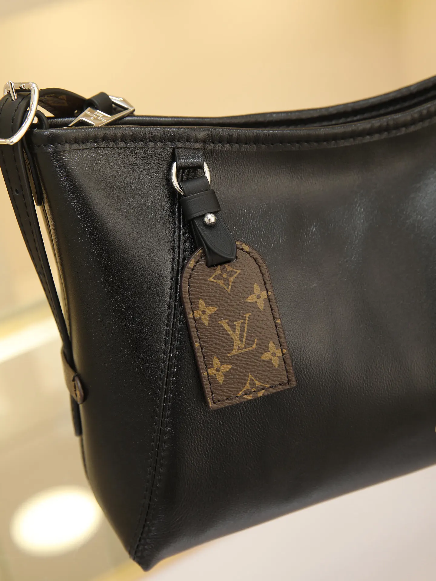 Louis Vuitton Black Silver Crossbody Bag Lightweight