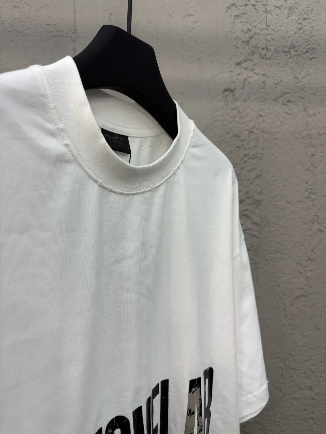 Balenciaga White Cotton Logo Short Sleeve T-Shirt Street