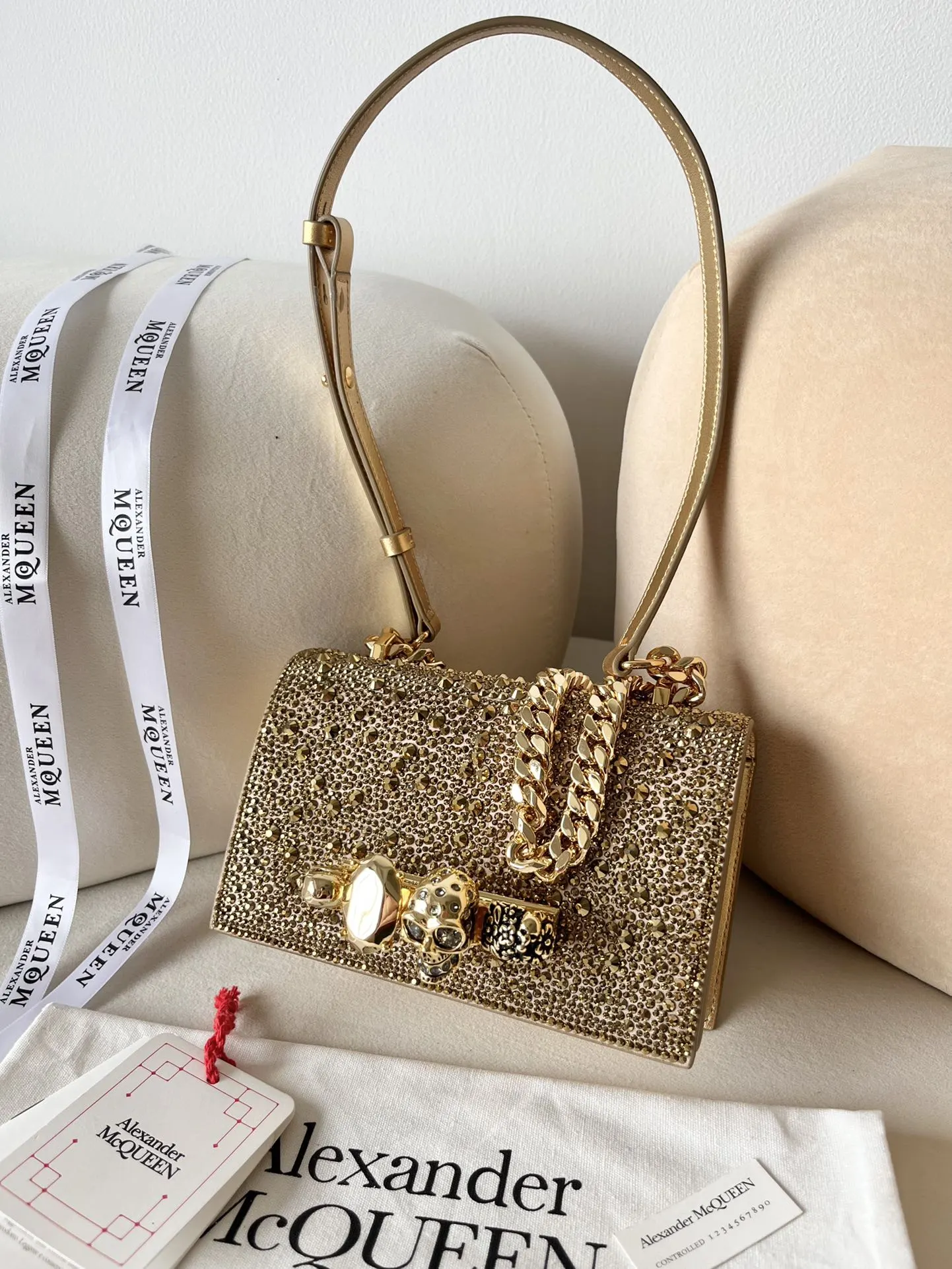 牛皮 亚力山大• Jewelled Satchel Min 收纳包 旅行收纳款