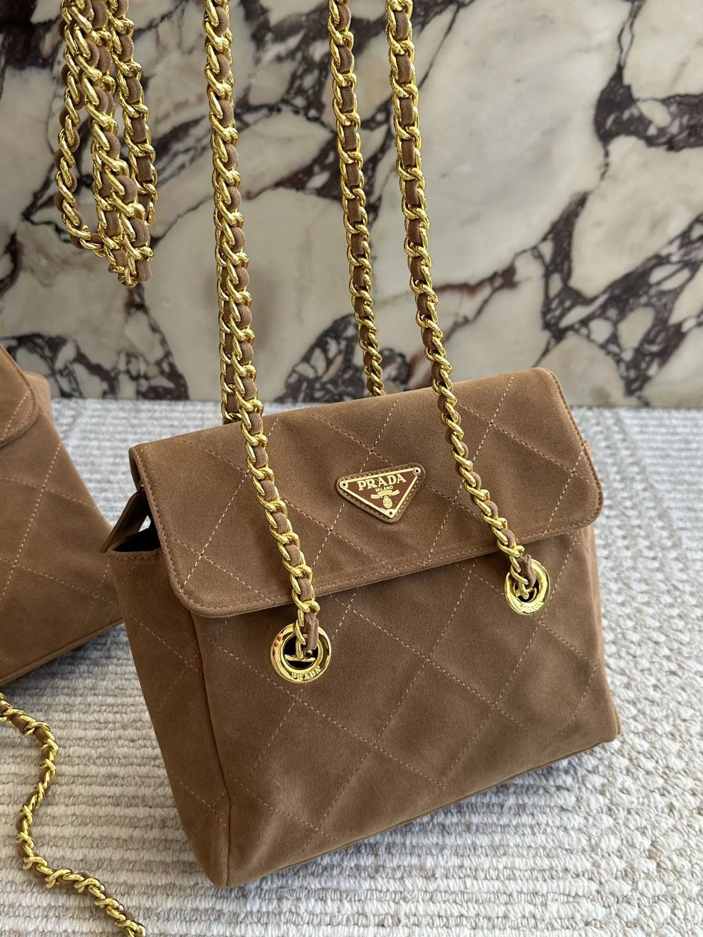 Prada Brown Chain Bag Classic
