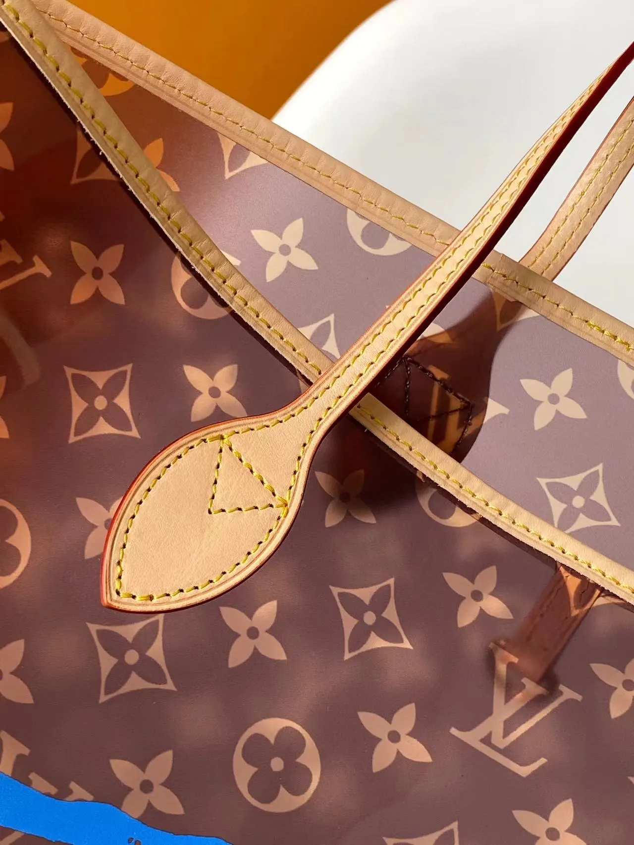 Neverfull 棕色 藍色 牛皮 托特包 大容量托特款(數字9) Neverfull 棕色 藍色 牛皮 托特包 大容量托特款(數字9)