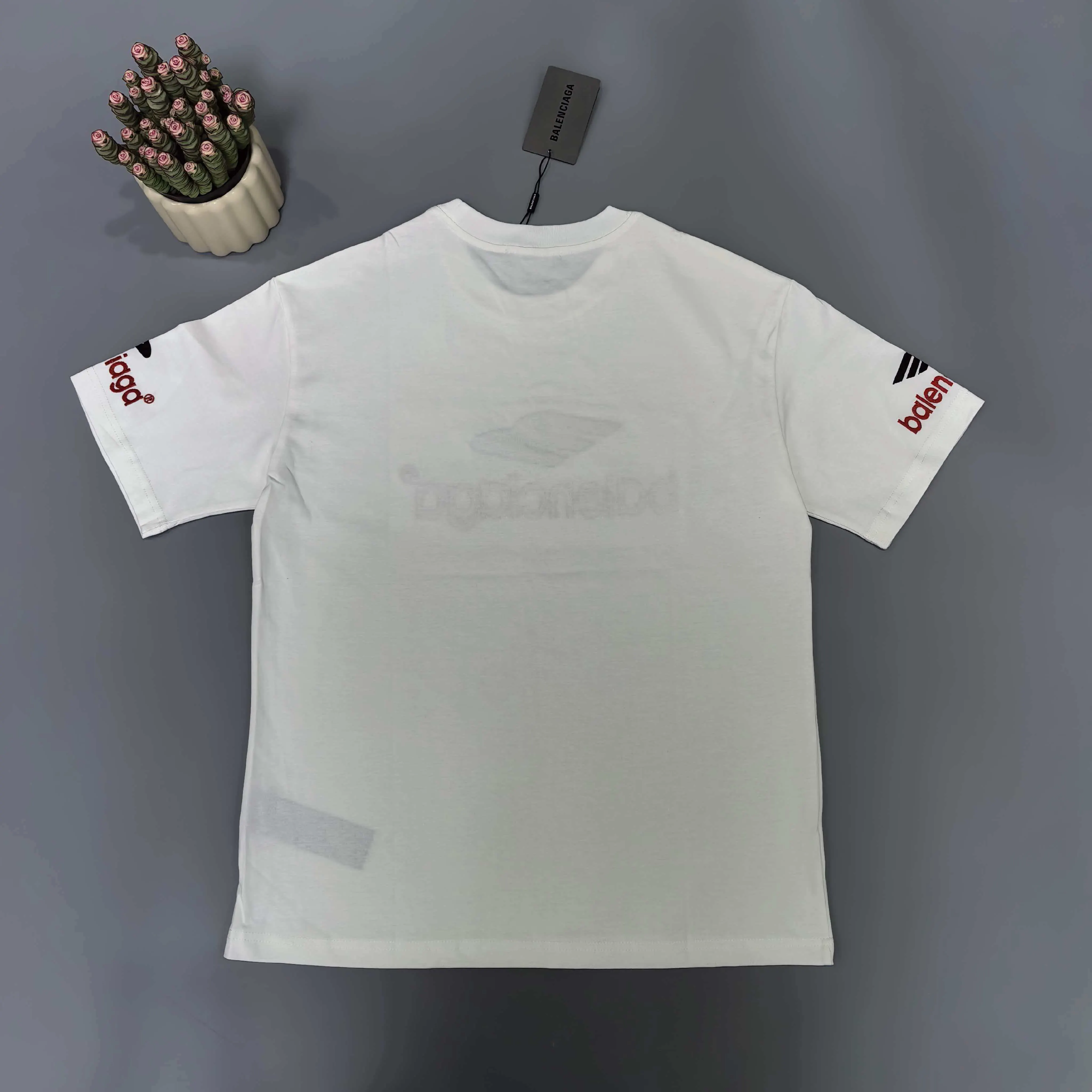 Balenciaga Embroidery Cotton Short Sleeve T-Shirt Street