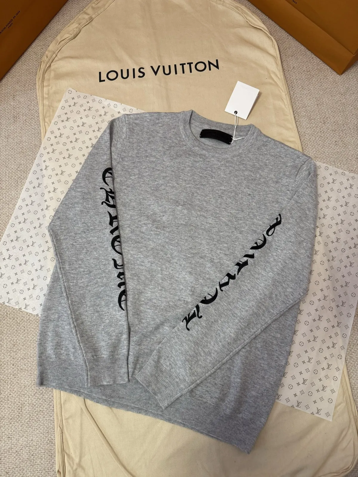 Chrome Hearts 灰色 刺绣 羊毛 针织衫 质感针织款