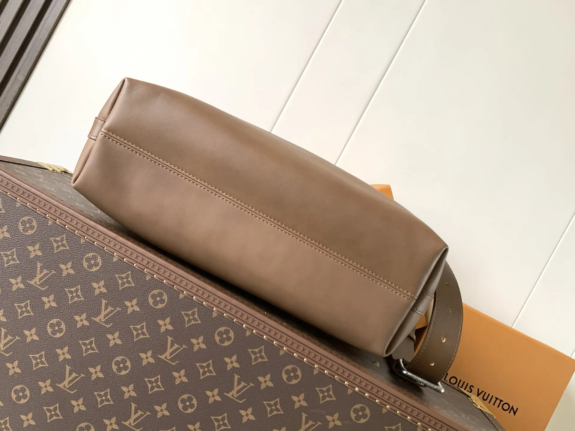 Louis Vuitton 棕色 皮革 手提包