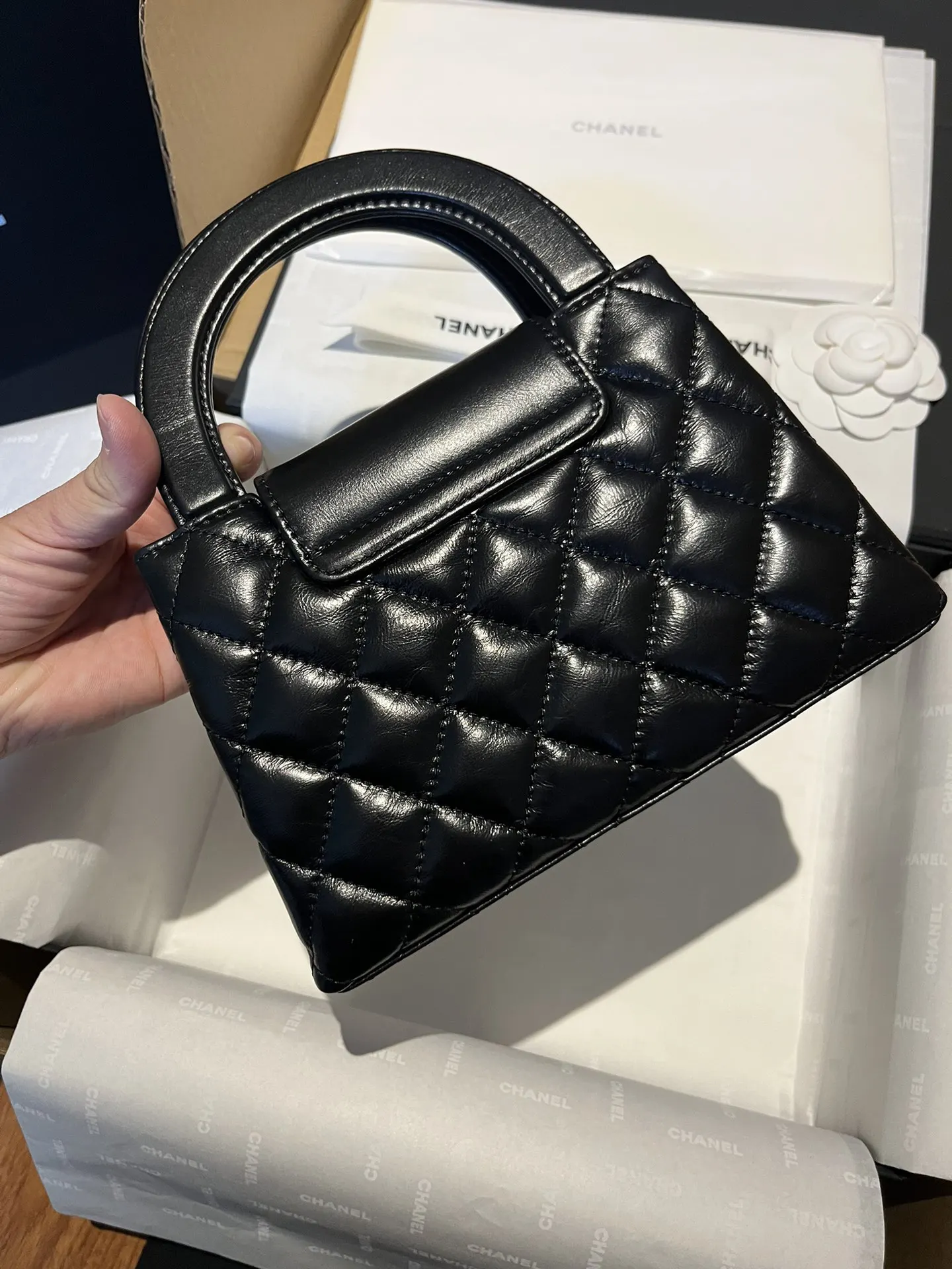 CHANEL Kelly 黑色 小牛皮 鏈條包 精致鏈條款