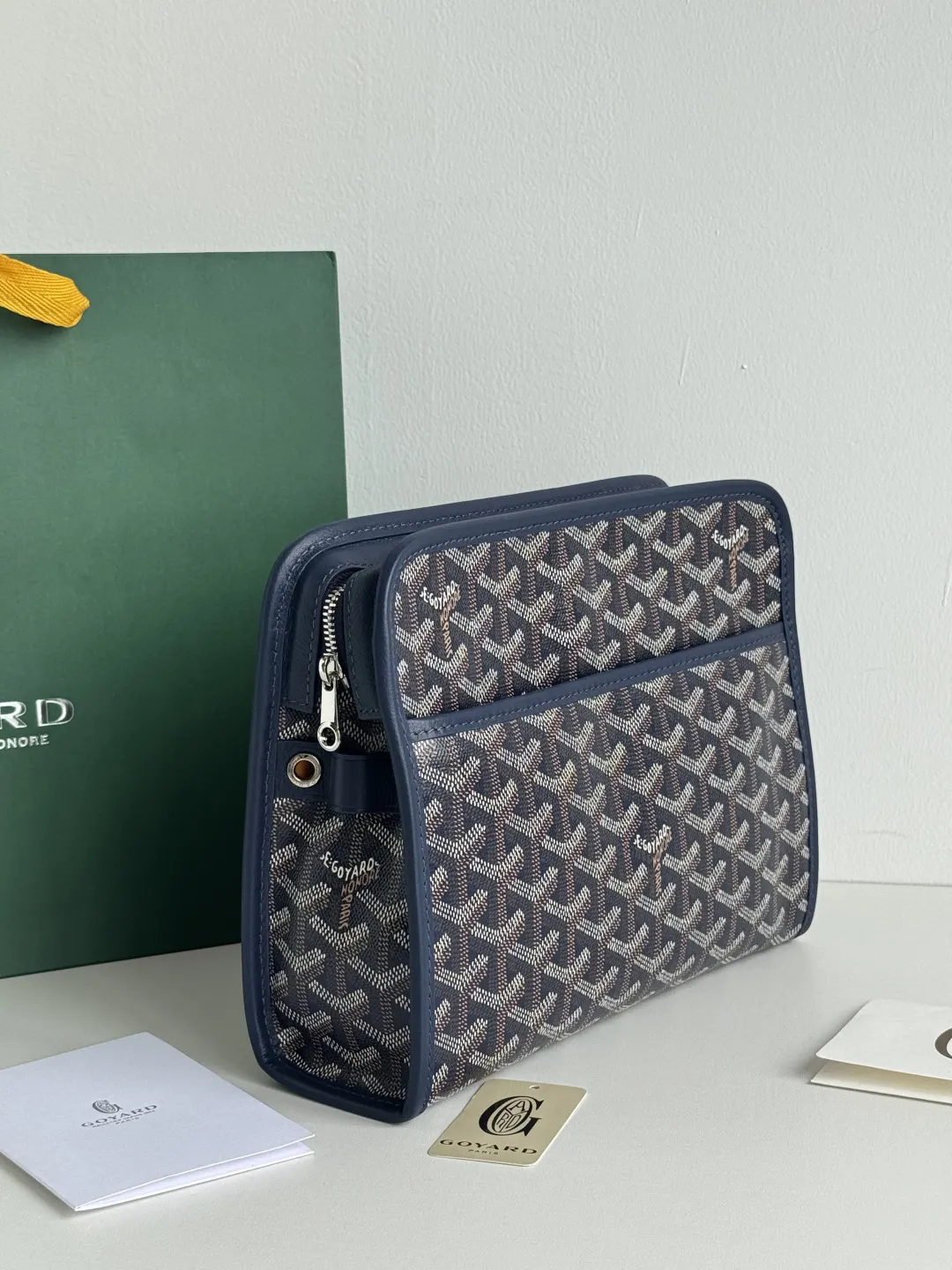 Goyard 黃色 牛皮 手拿包 精致手拿款