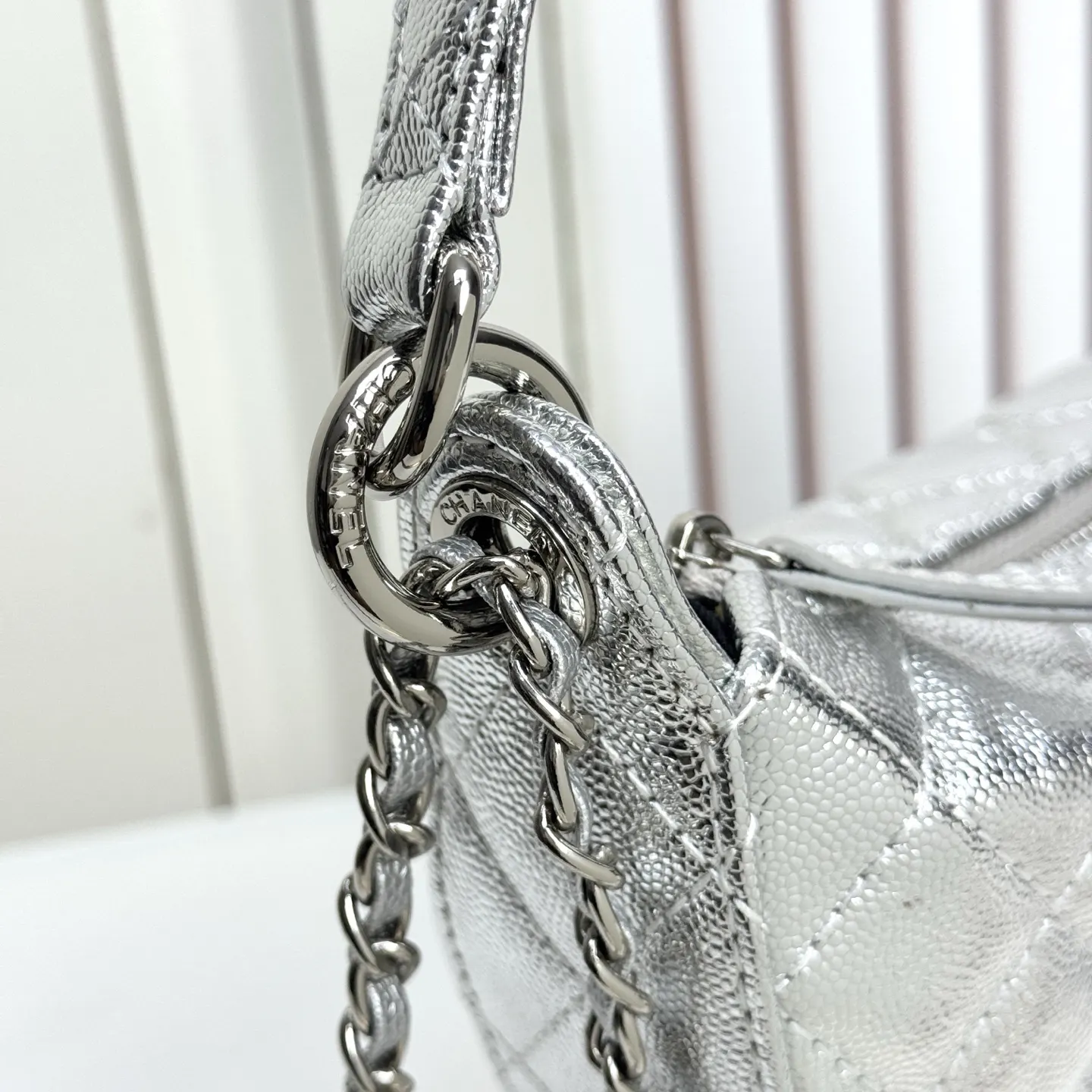 Silver Crossbody Bag Lightweight Versatile