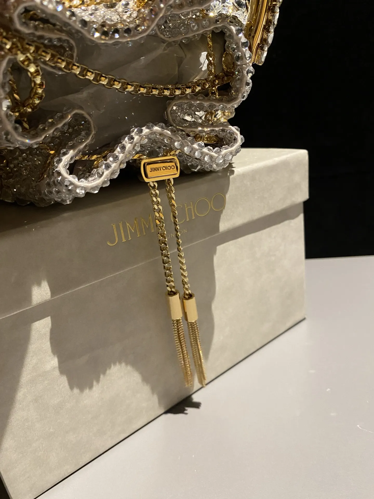 JIMMY CHOO BON BON系列标志款手提包 鏈條包 精致鏈條款