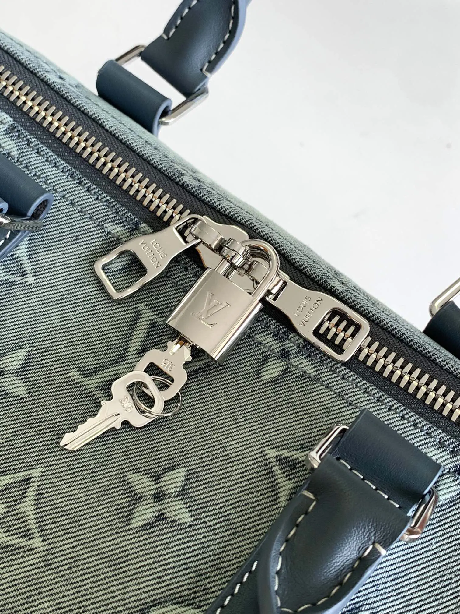 LV Keepall 牛仔 丹宁 牛皮 旅行袋 大容量旅行款