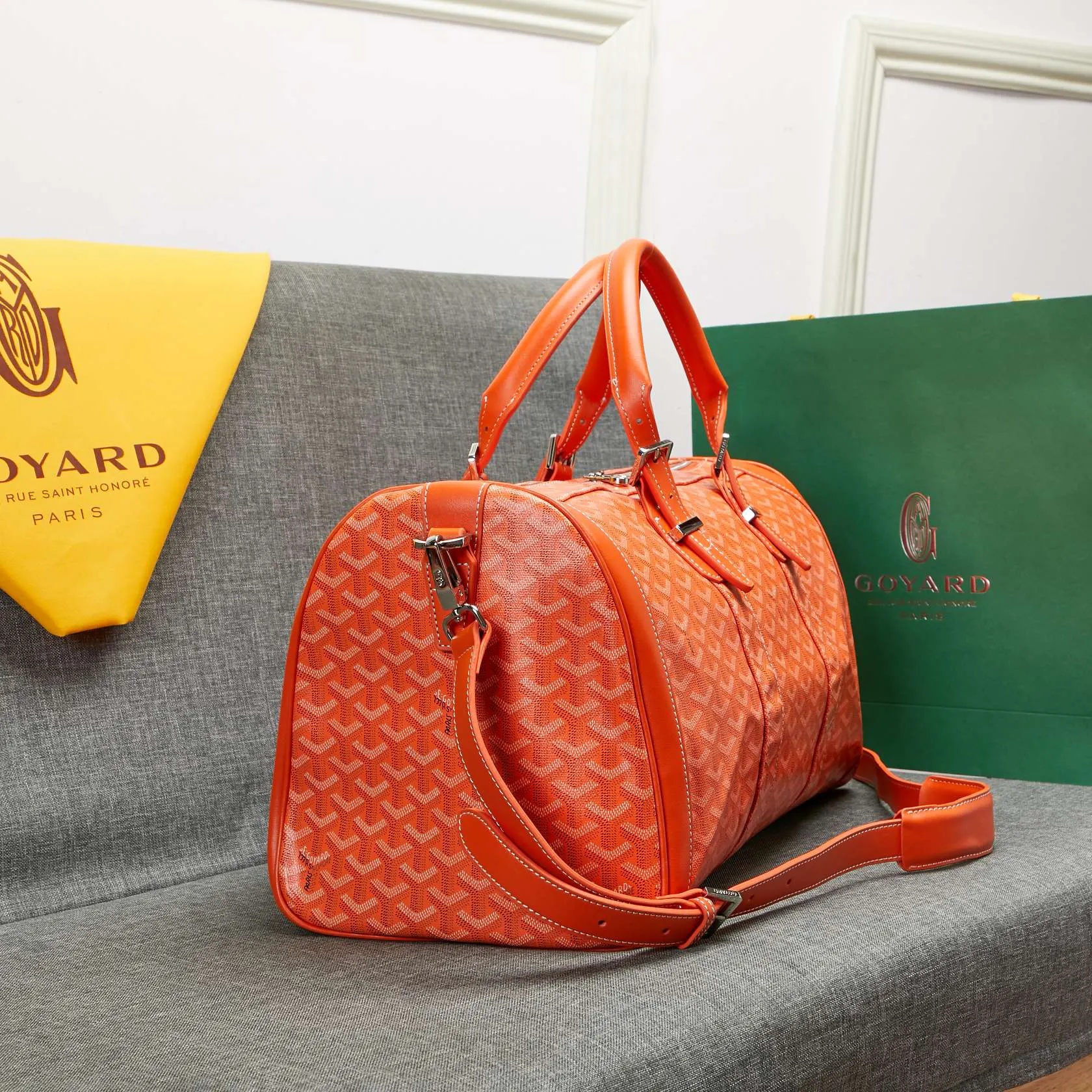Goyard 吴亦凡同款包男女同款口袋GY戈雅旅行包手提单肩短 大容量旅行款