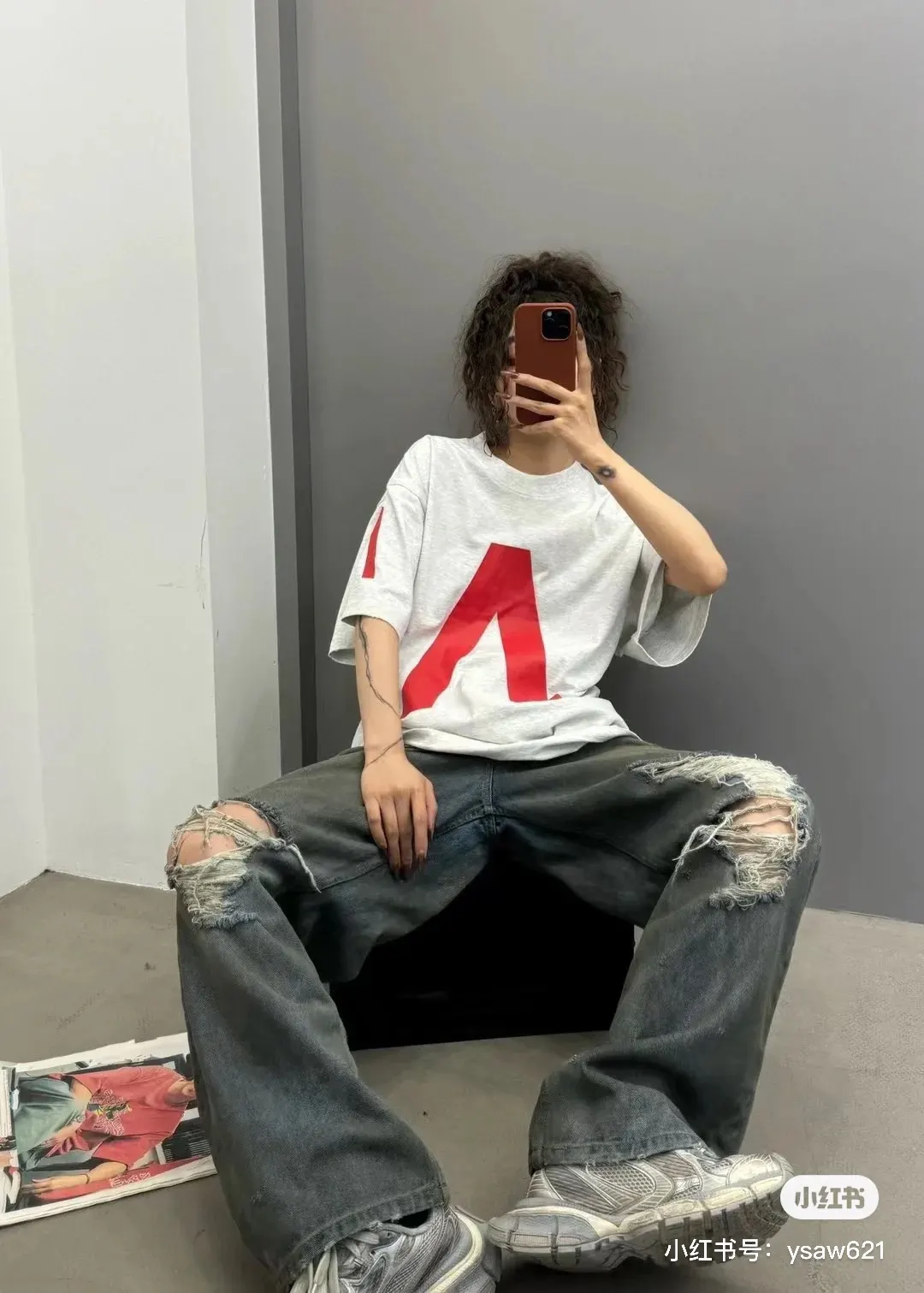 Balenciaga Logo Print Short Sleeve T-Shirt Street Casual