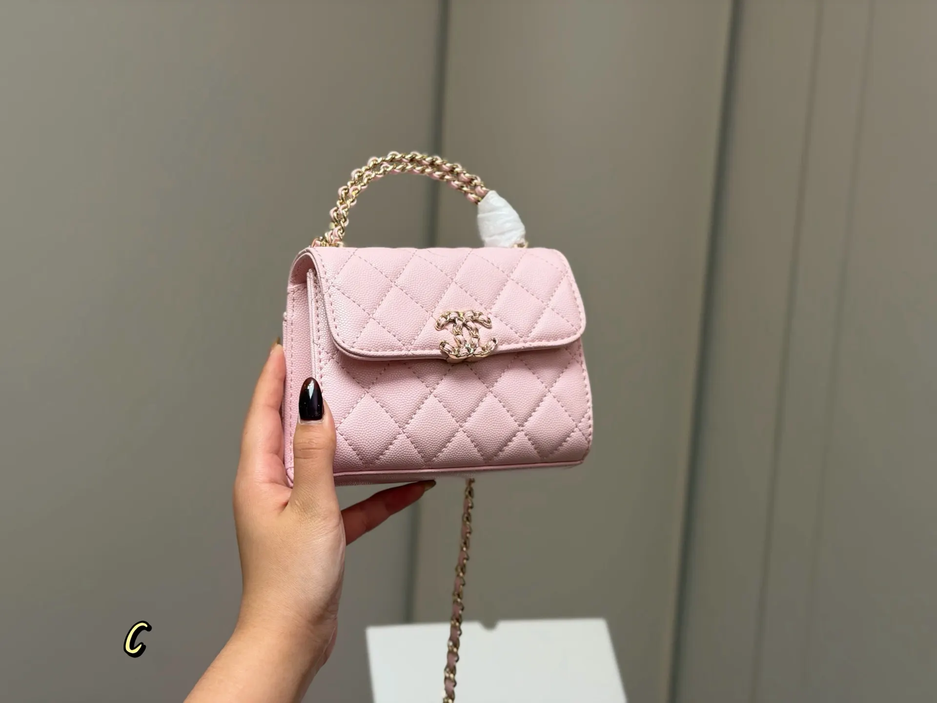 Chanel Top Handle Bag Commuter Leather