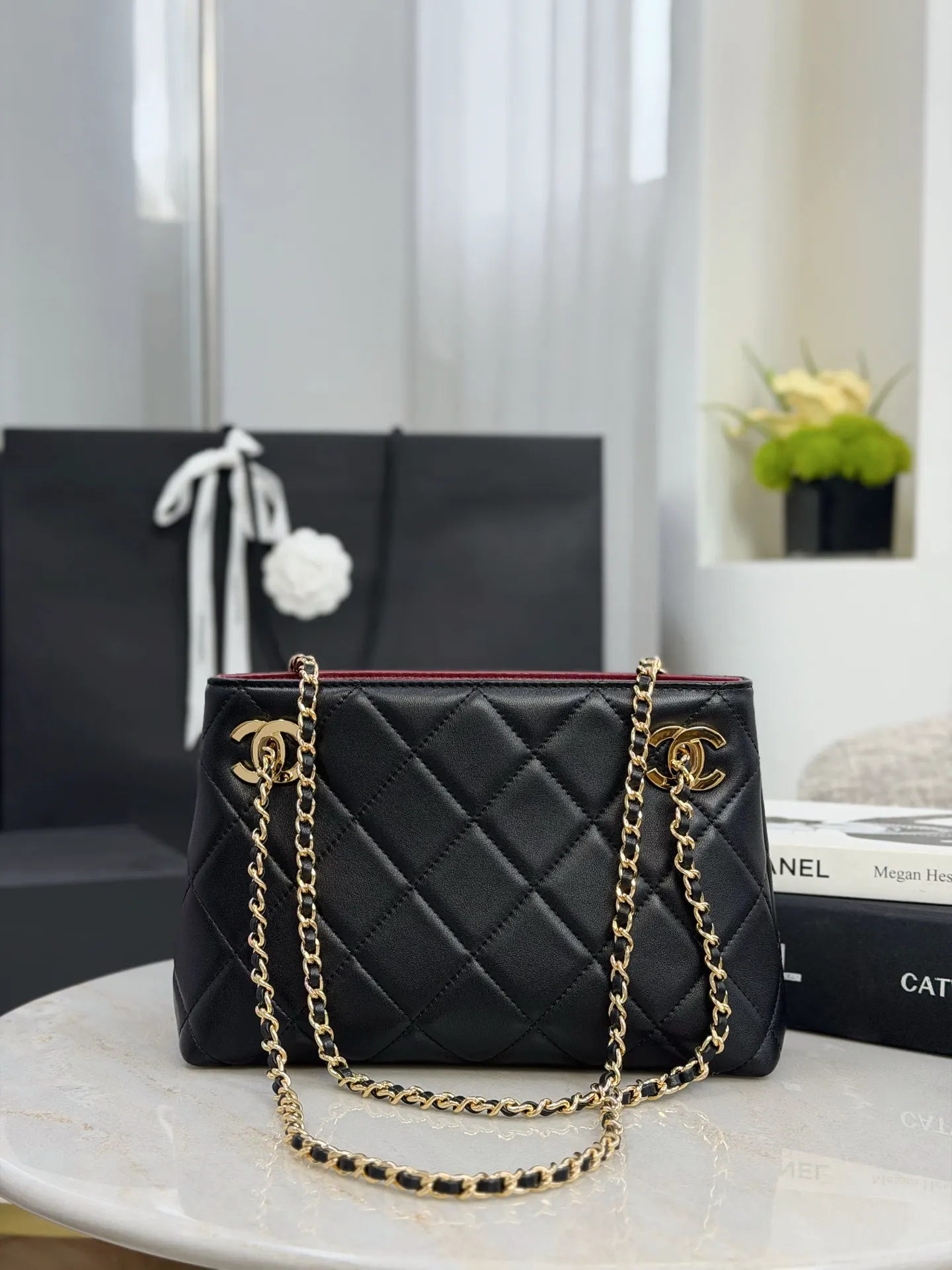 Chanel 羊皮托特购物包 手提单肩 托特包