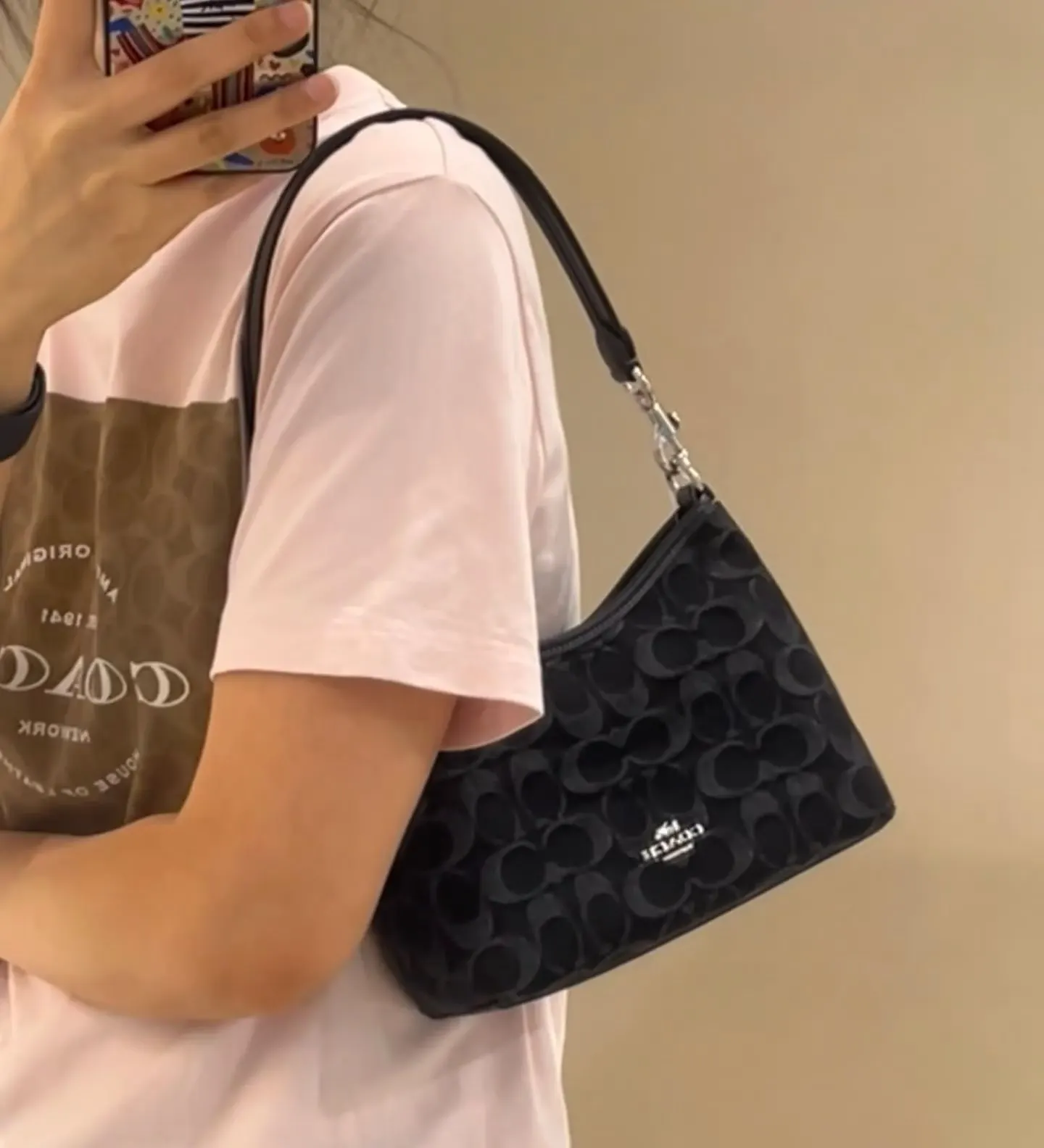丹宁 腋下包 復古腋下背款