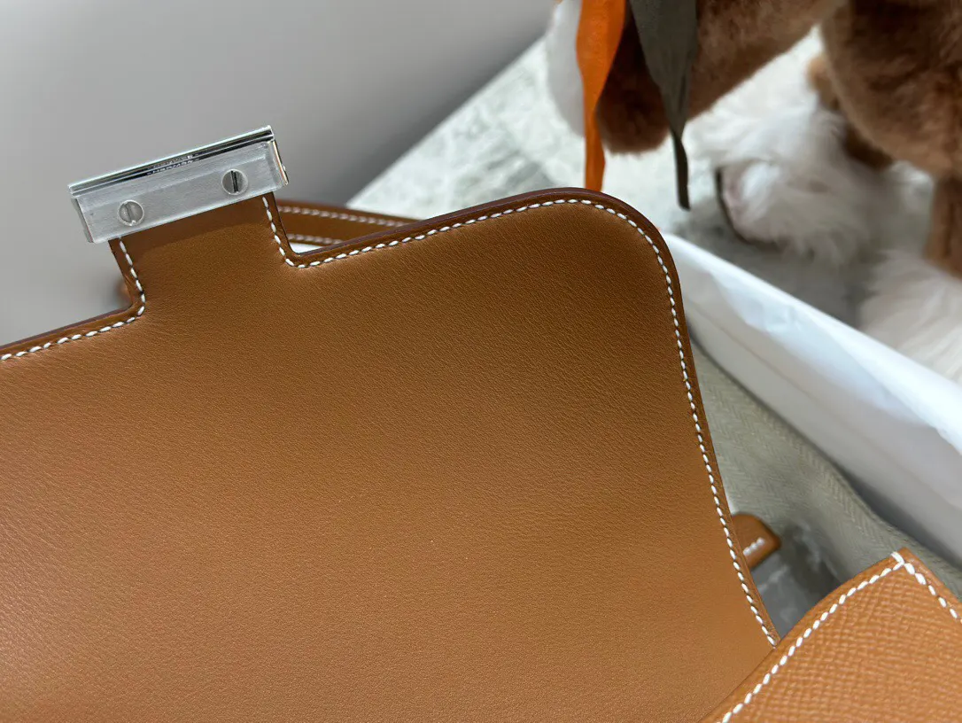 Hermès Constance 棕色 Epsom掌纹牛皮 斜挎包 19cm