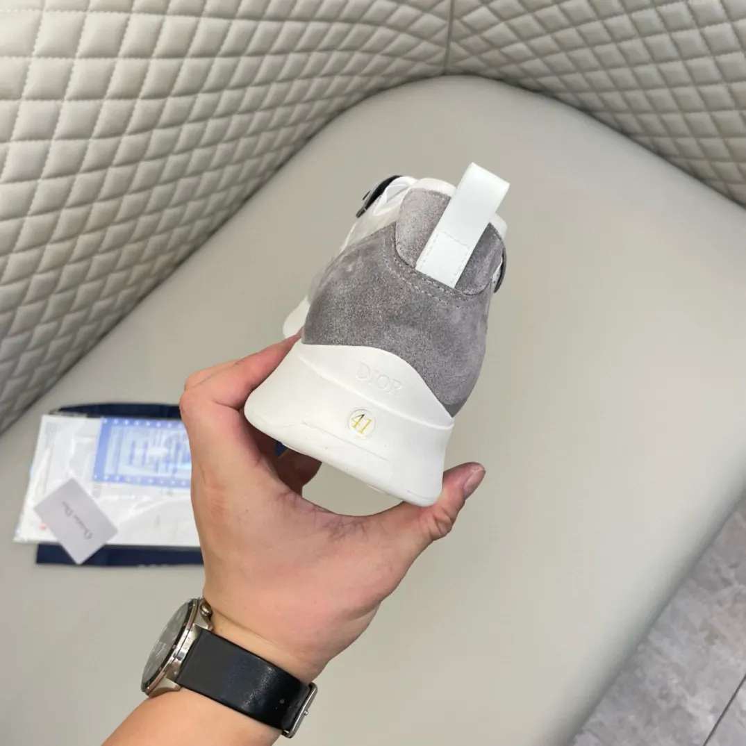 Dior B25 银灰色牛皮休闲鞋 低帮款