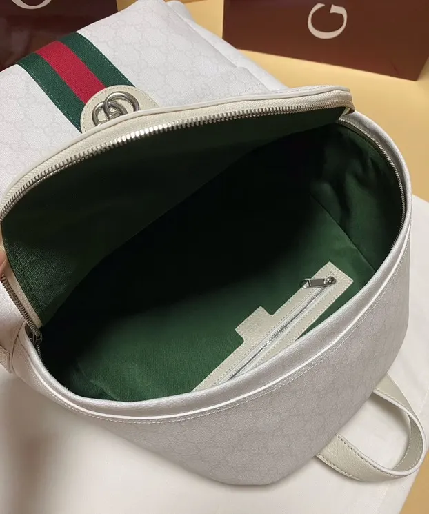 Gucci 白色 Ophidia雙肩包 尺寸 实用雙肩款