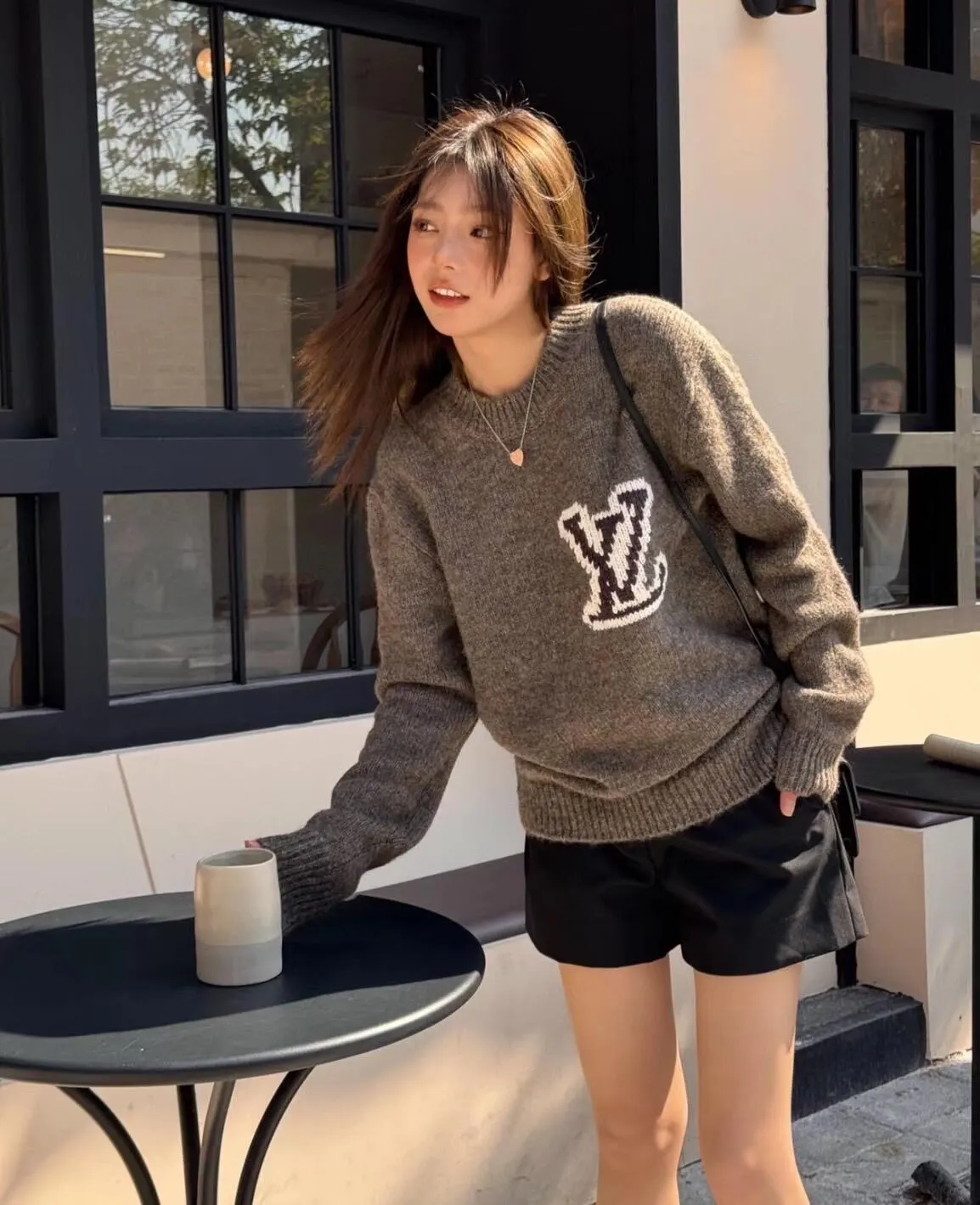LV 字母 提花 针织衫 质感针织款