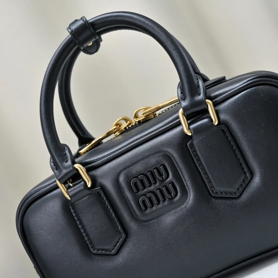 Black Top Handle Bag Commuter Leather