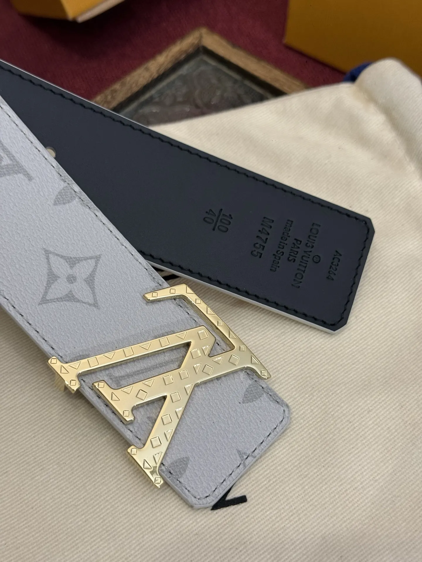 LV 米灰双面腰带 金扣休闲款｜ORBUYBAG 岚奢包高端时尚精品