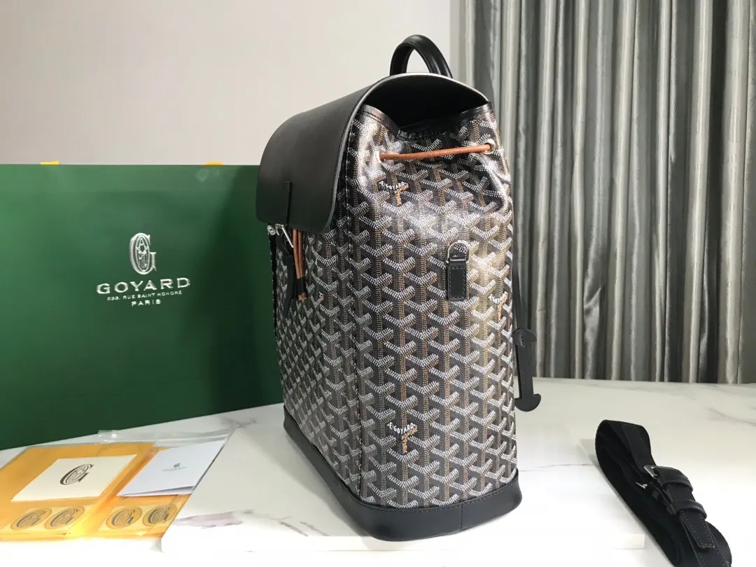 Goyard Black Brown Backpack