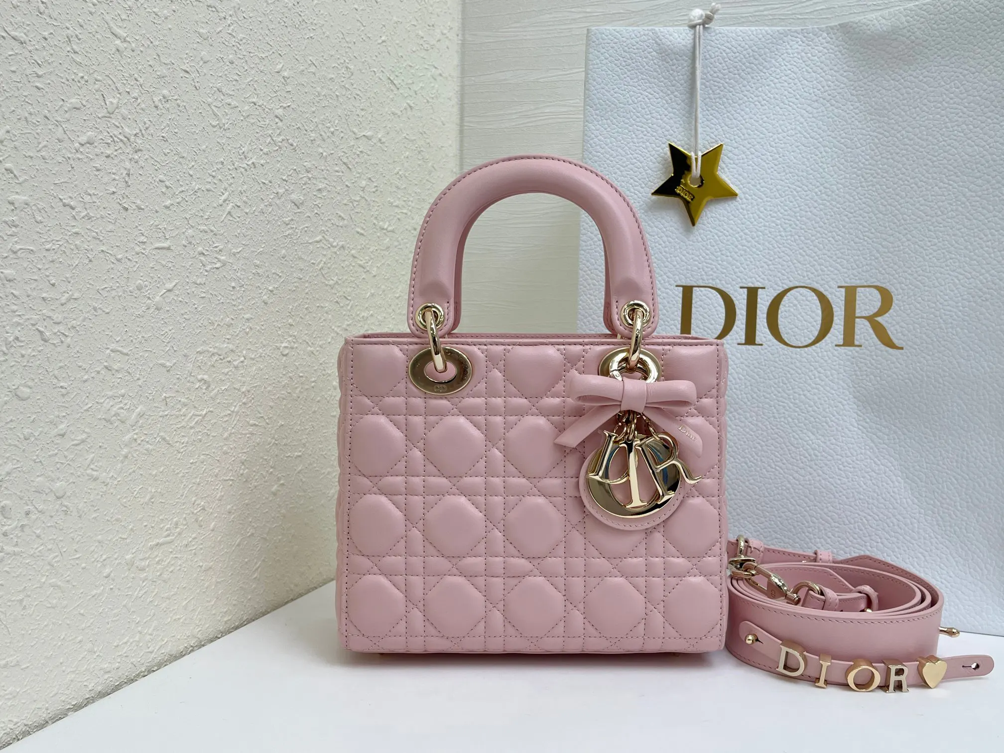 Dior My AbcDior Pink Lambskin Handbag
