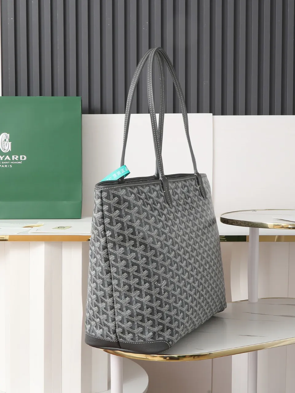 Goyard 灰色 皮革 托特包 大容量托特款