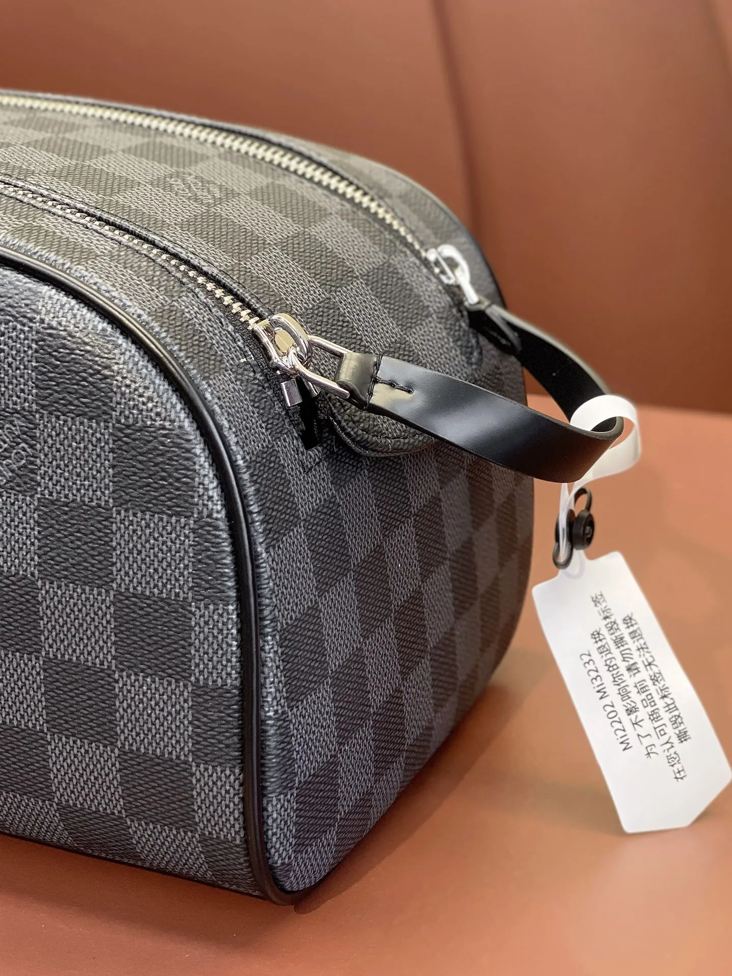 金色 帆布 黑格 化妆包 便携收纳款