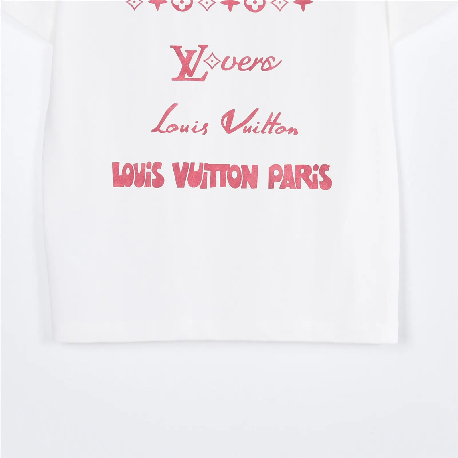Louis Vuitton 粉色 字母 水洗 短袖T恤