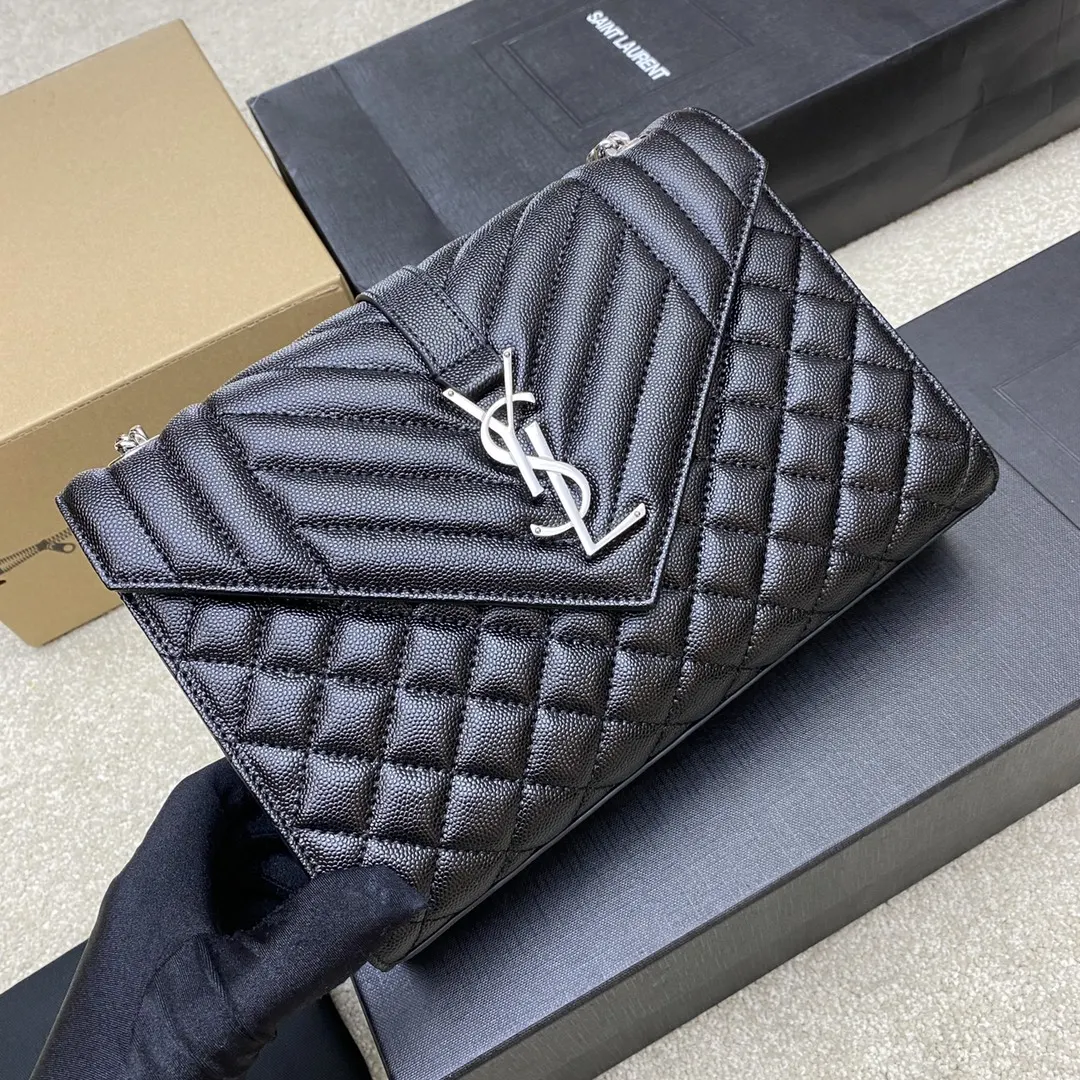 黑色 牛皮 批 精品专供 黑色球纹 銀链 鏈條包 精致鏈條款