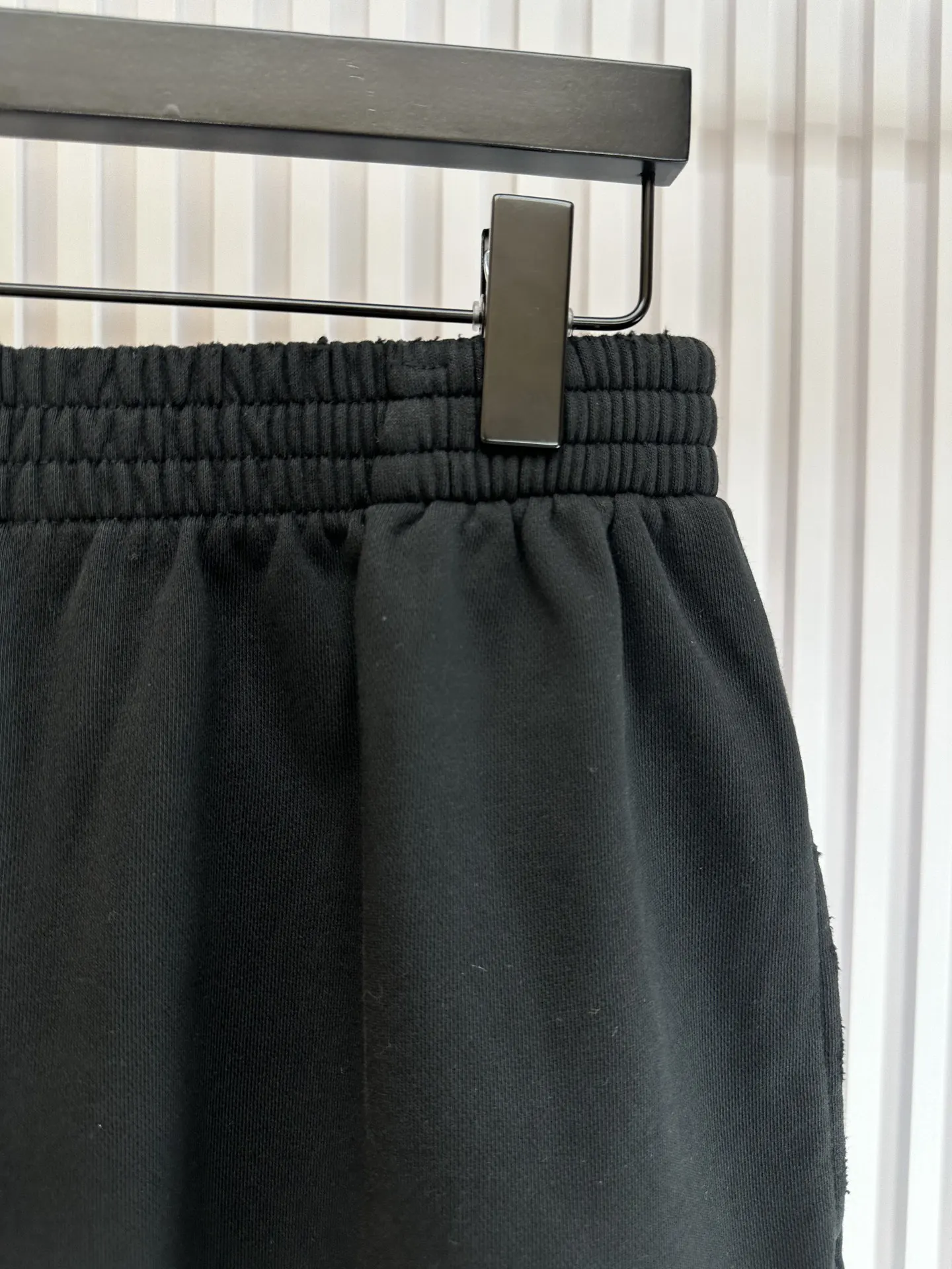 Balenciaga Black Cotton Shorts Loose