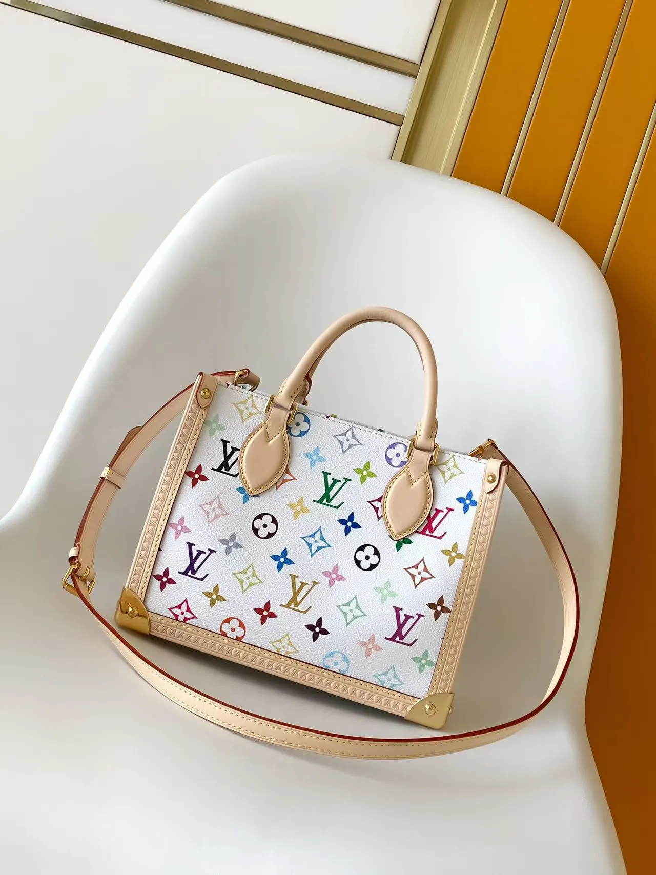 LV 牛皮 手提包 通勤手提款
