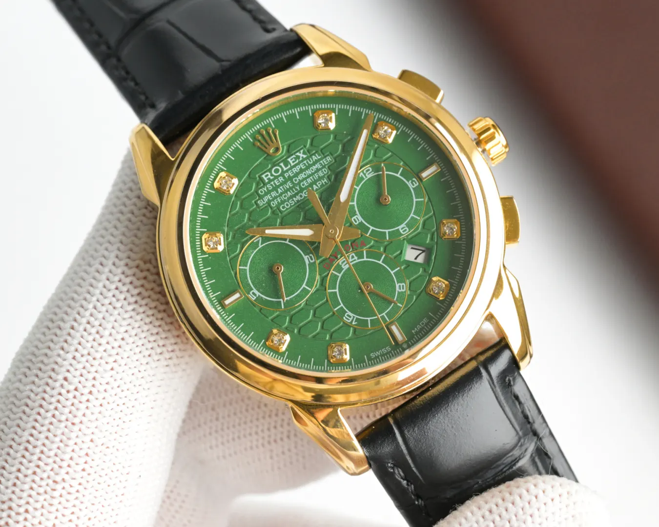 Rolex 小牛皮 搭 意大利进口小牛皮 手錶 經典腕表款