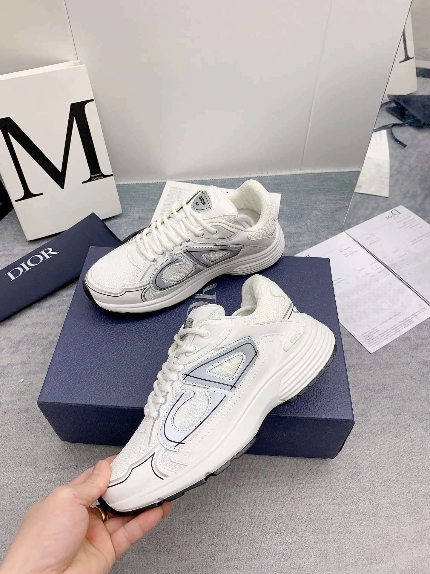 Dior B30 灰色/白色 运动鞋