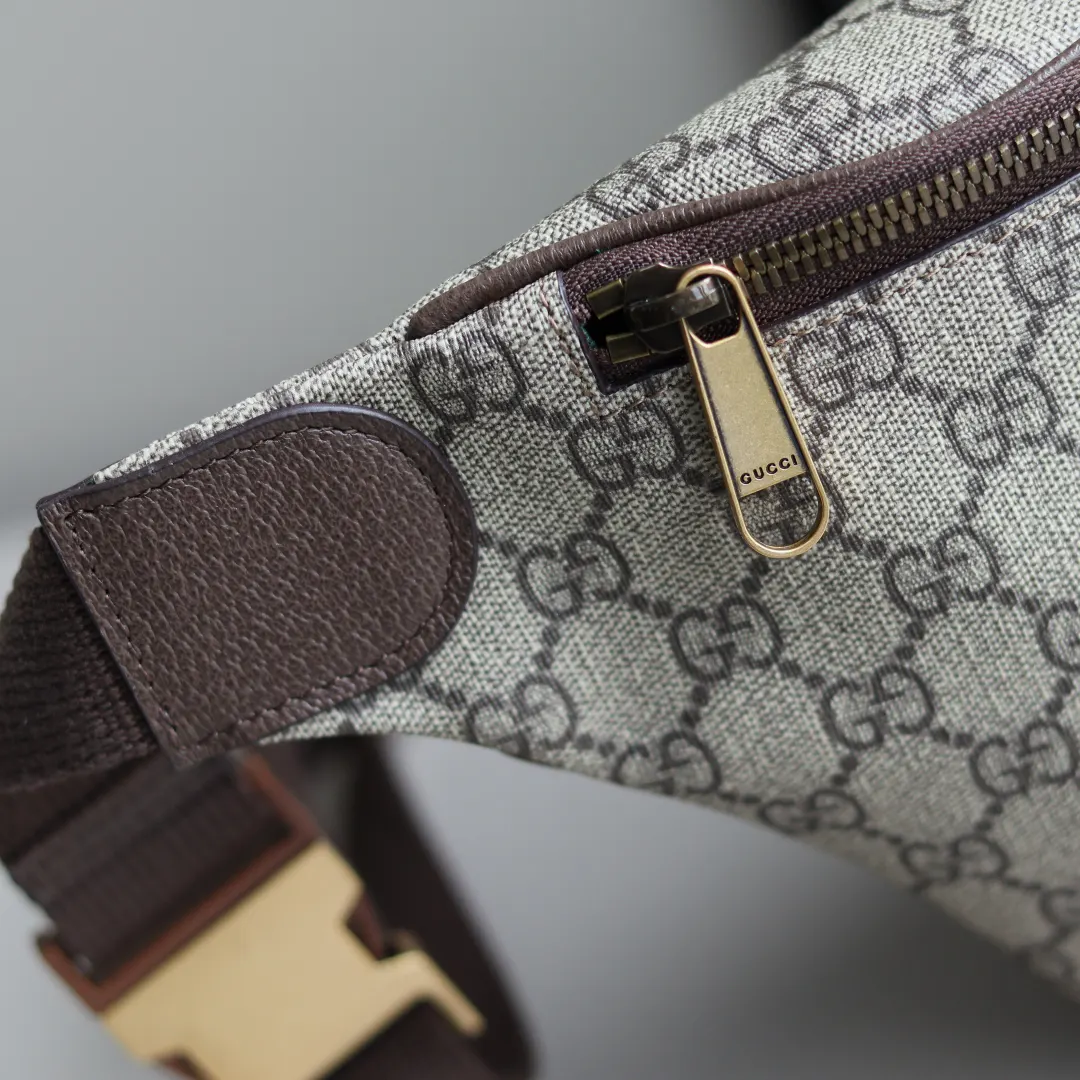Green Brown Belt Bag Casual Canvas