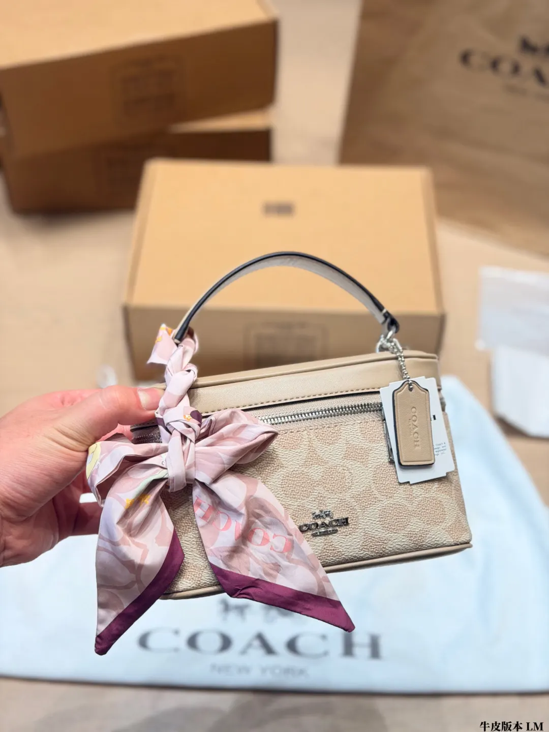Coach 棕色 老花 牛皮 鏈條包 精致鏈條款(數字9) Coach 棕色 老花 牛皮 鏈條包 精致鏈條款(數字9)