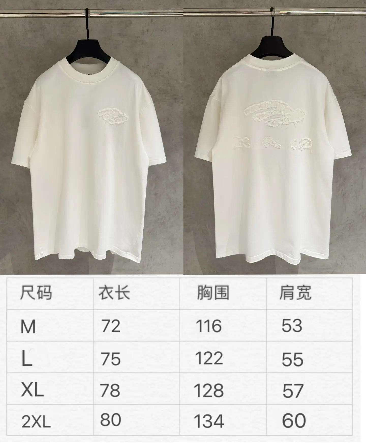 Balenciaga 25SS 刺绣 纯棉 短袖T恤