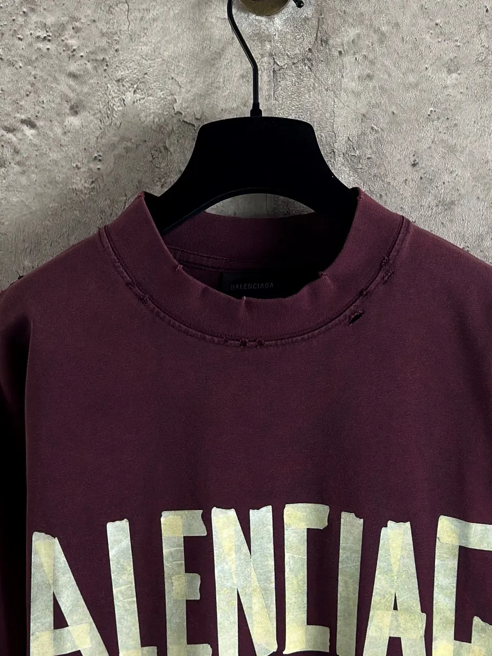 Balenciaga Red Short Sleeve T-Shirt Street Casual