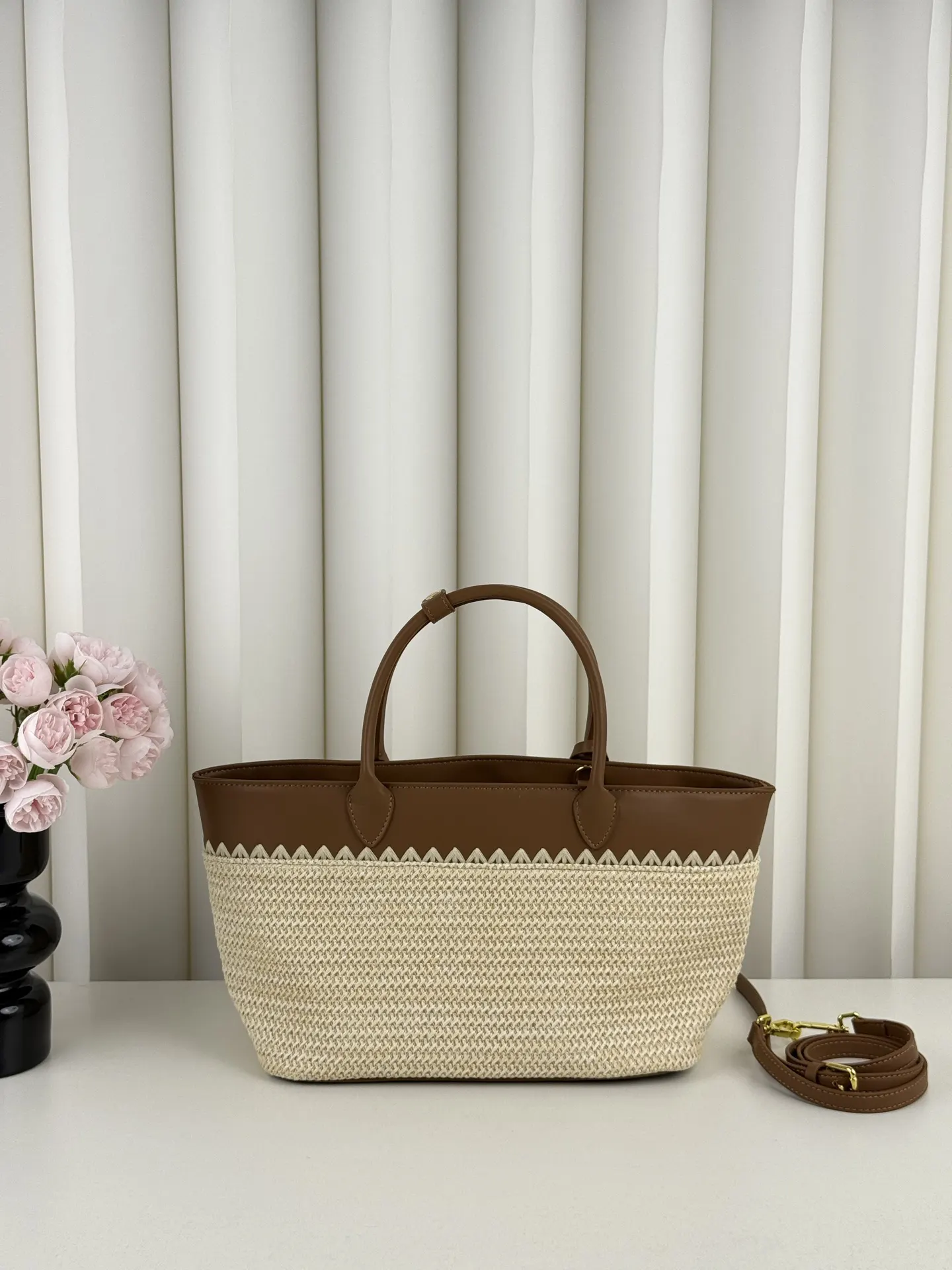 Prada 米色 编织 托特包