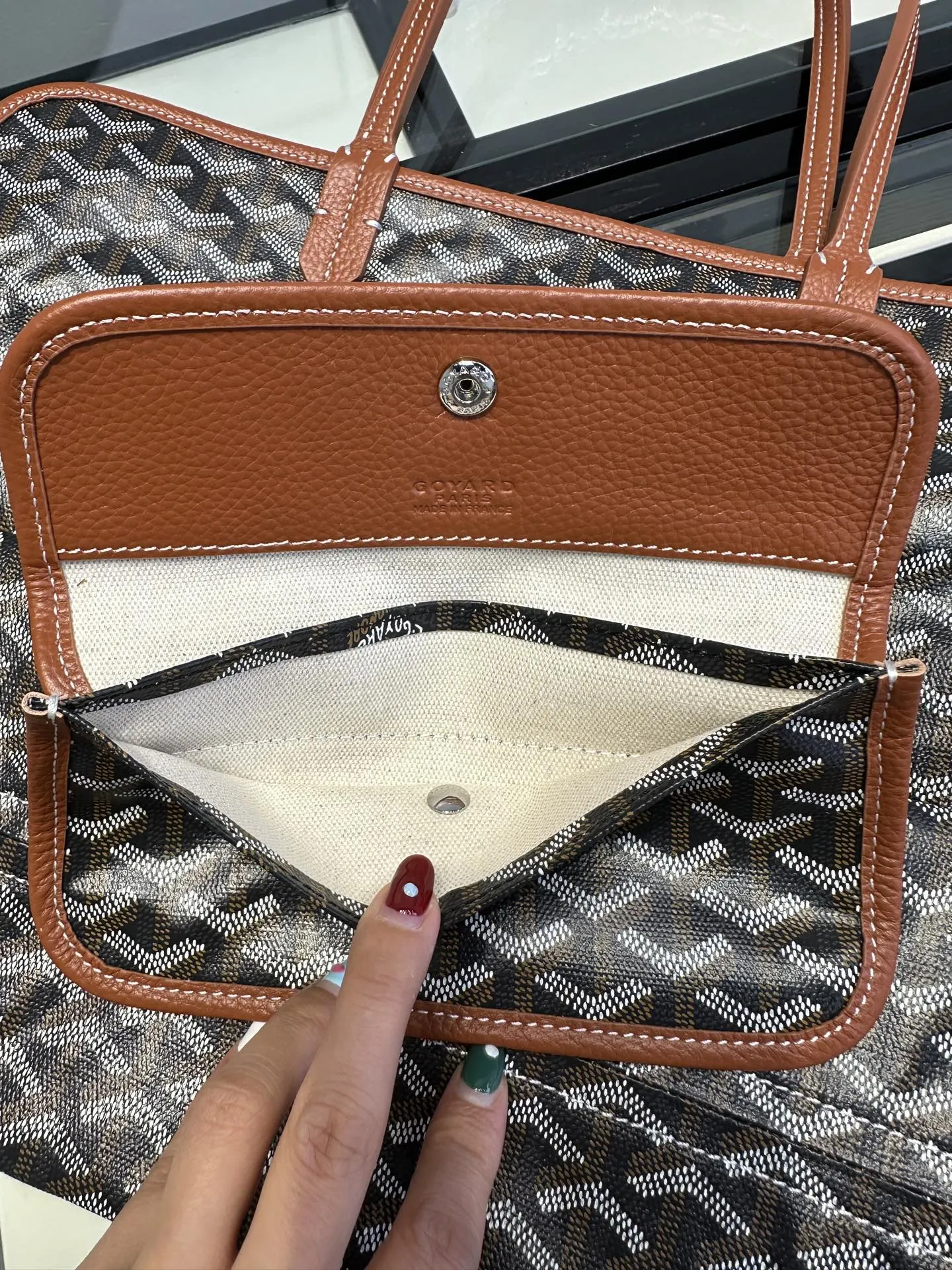 Goyard 棕色 皮革 收纳包 旅行收纳款