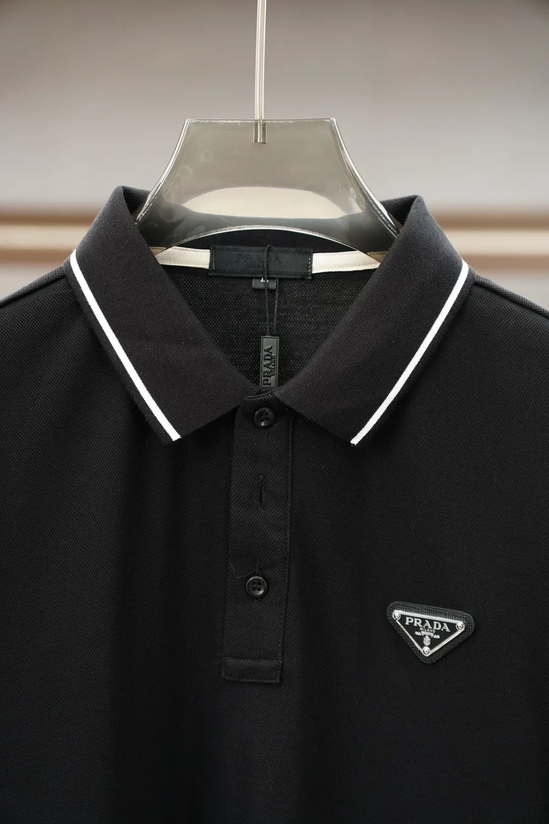 Prada 棉质 牛仔 刺绣 短袖T恤
