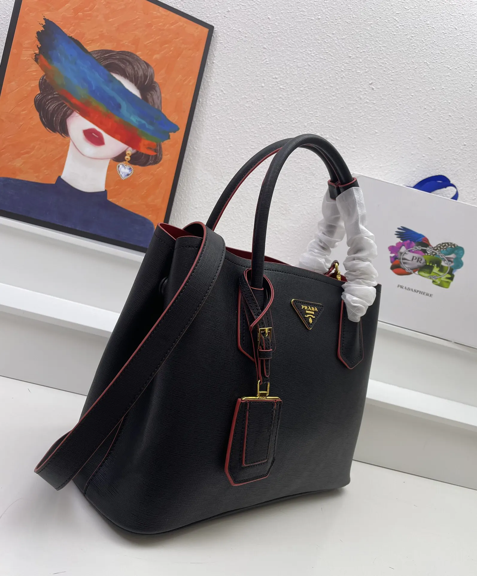 Prada Saffiano Tote Bag Lightweight Leather