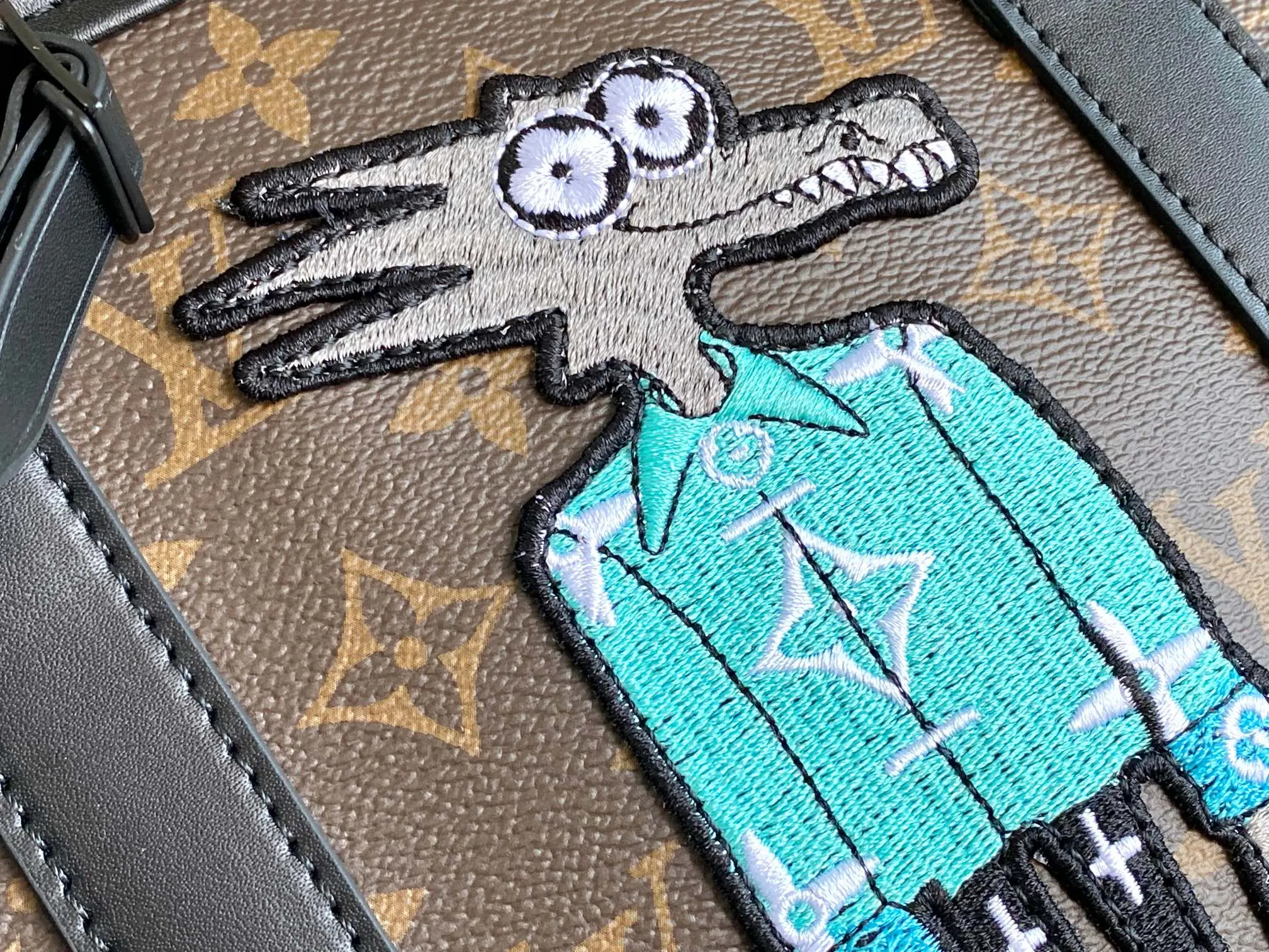 Keepall 帆布 公仔 刺繡 Kee 旅行袋 大容量旅行款