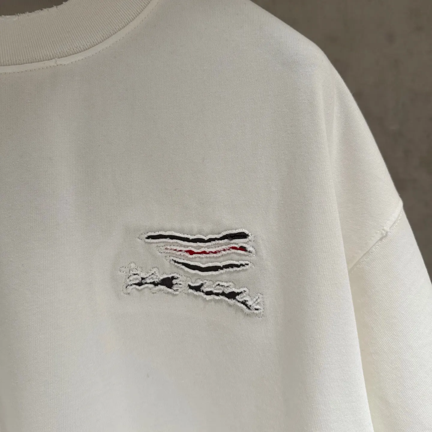 Balenciaga 25Ss Embroidery Cotton Short Sleeve T-Shirt Street