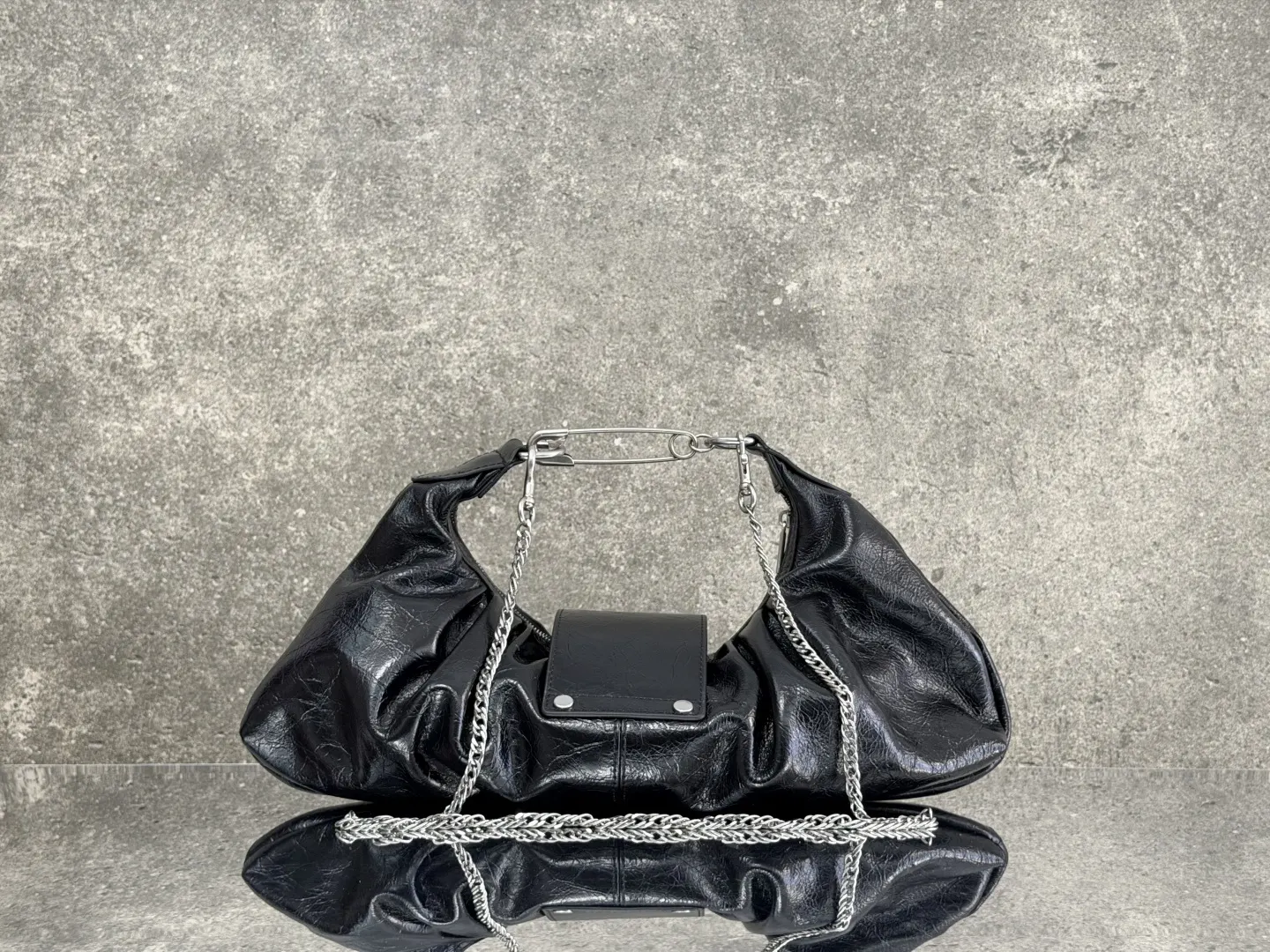 Balenciaga Black Leather Backpack