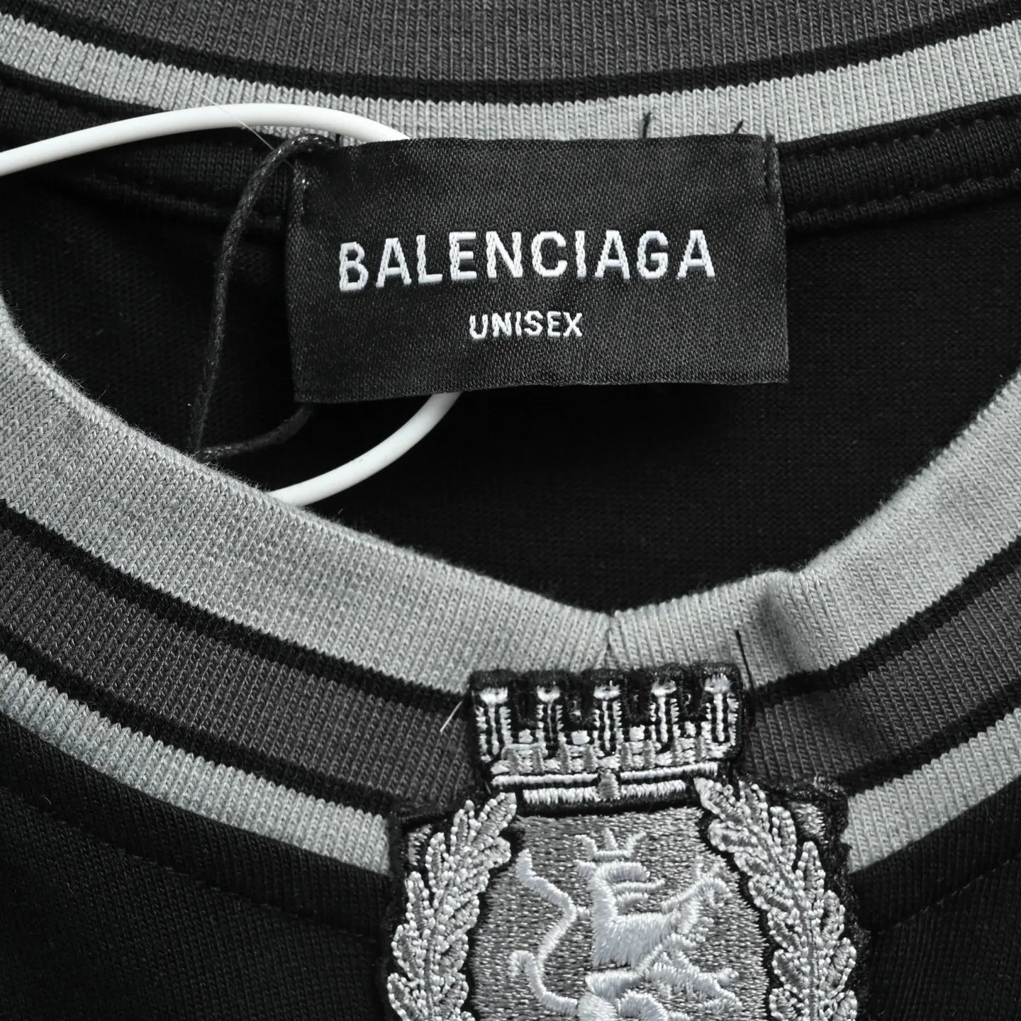 Balenciaga Black Cotton Logo Short Sleeve T-Shirt Street