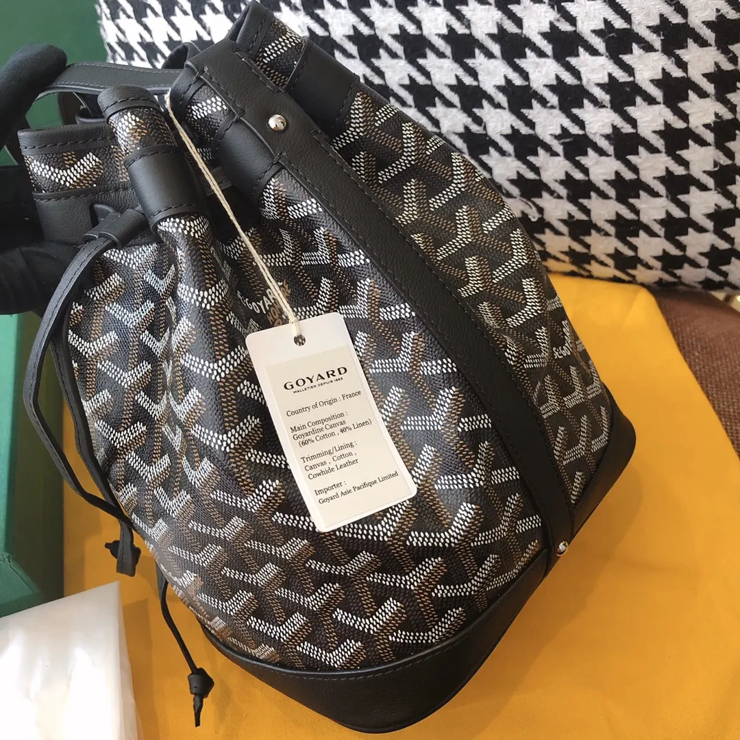 Goyard 黑色 老花 帆布 水桶包 休閒水桶款