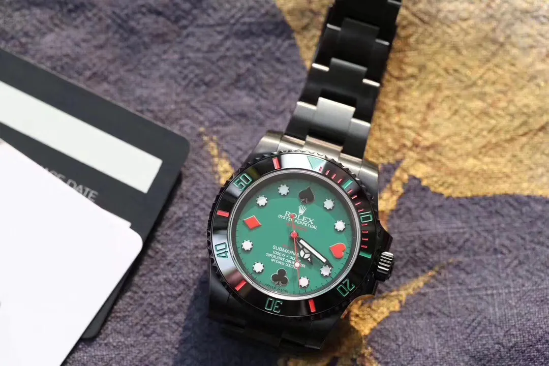 Rolex 綠色 劳力士潜航者特别定制版 all in劲酷登 手錶 經典腕表款
