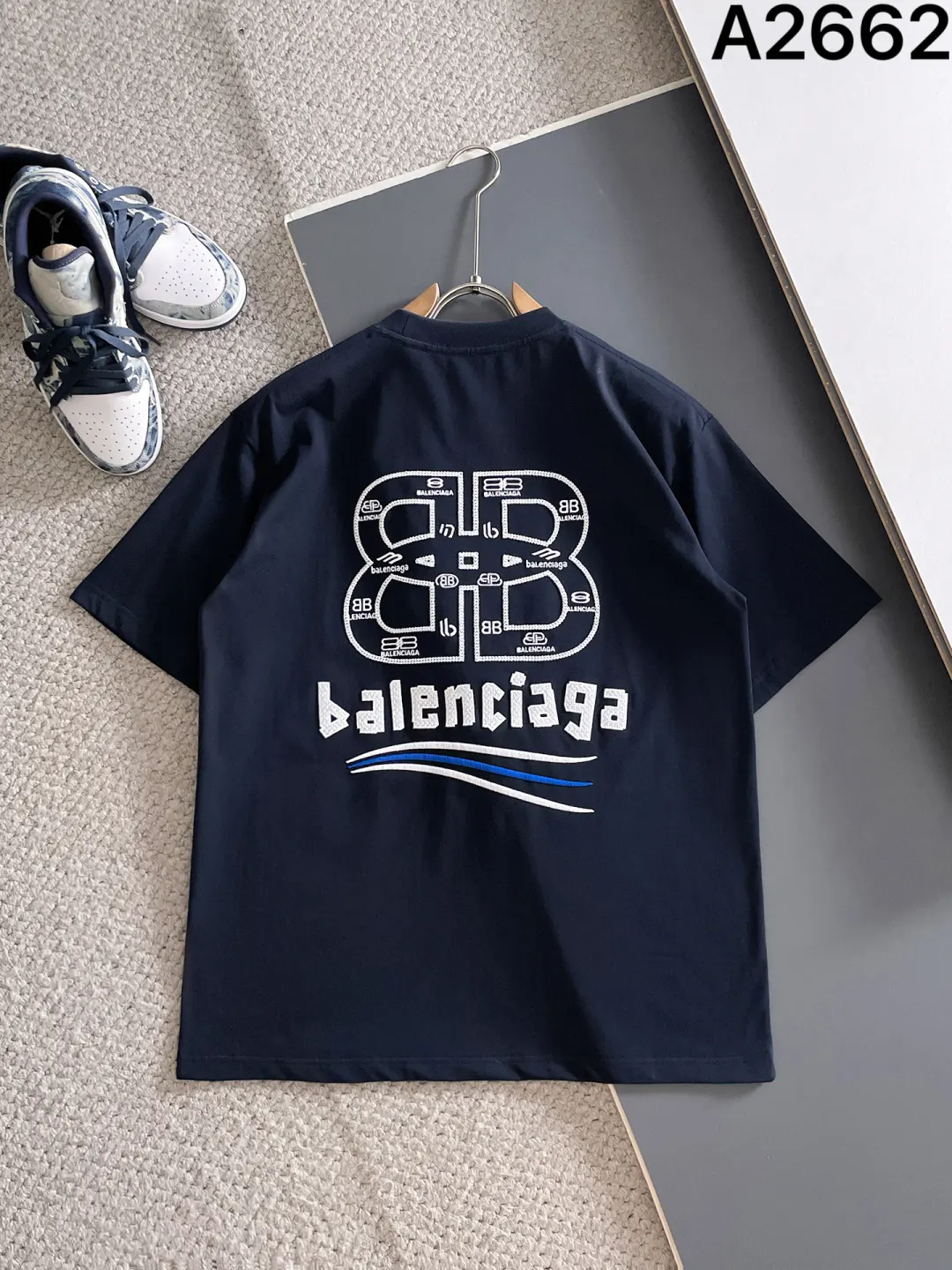 Balenciaga 黑色 純棉 Logo 短袖T恤(數字2) Balenciaga 黑色 純棉 Logo 短袖T恤(數字2)